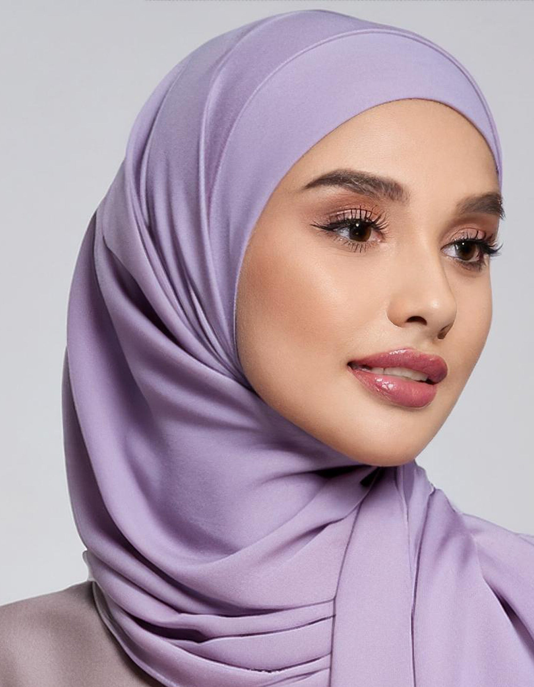 Lilac Purple Matte Hijab 3