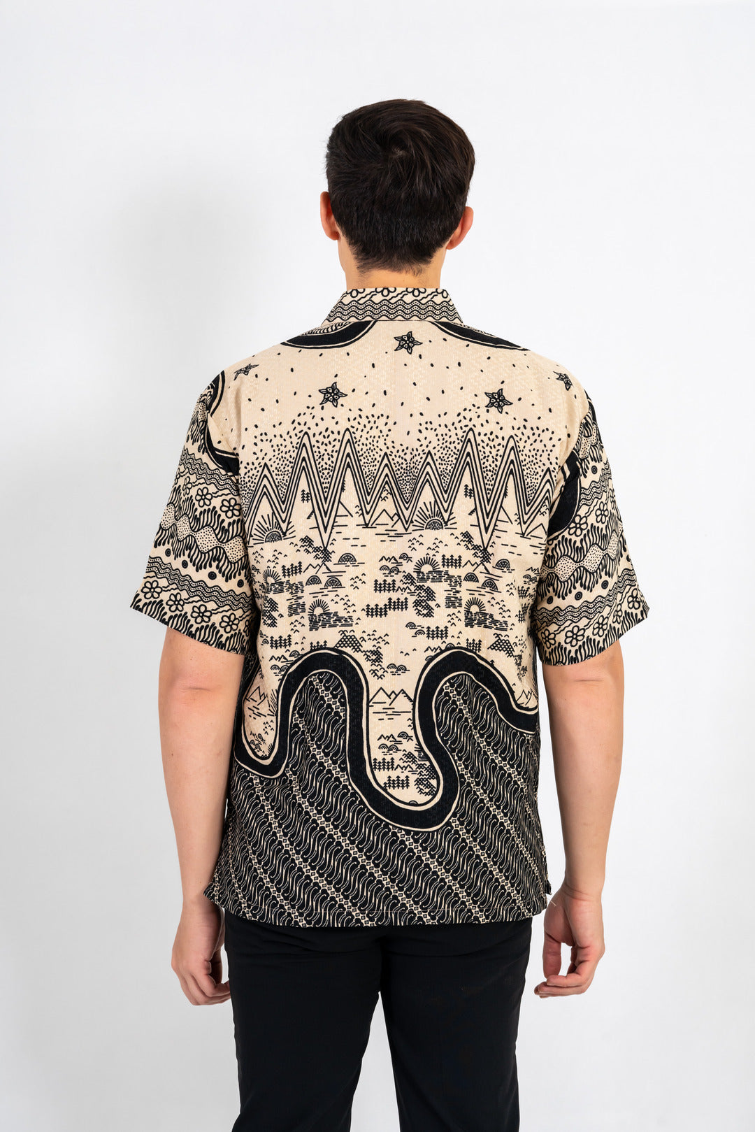 Men's Batik Shirt - Sandscape | Short Sleeves 1