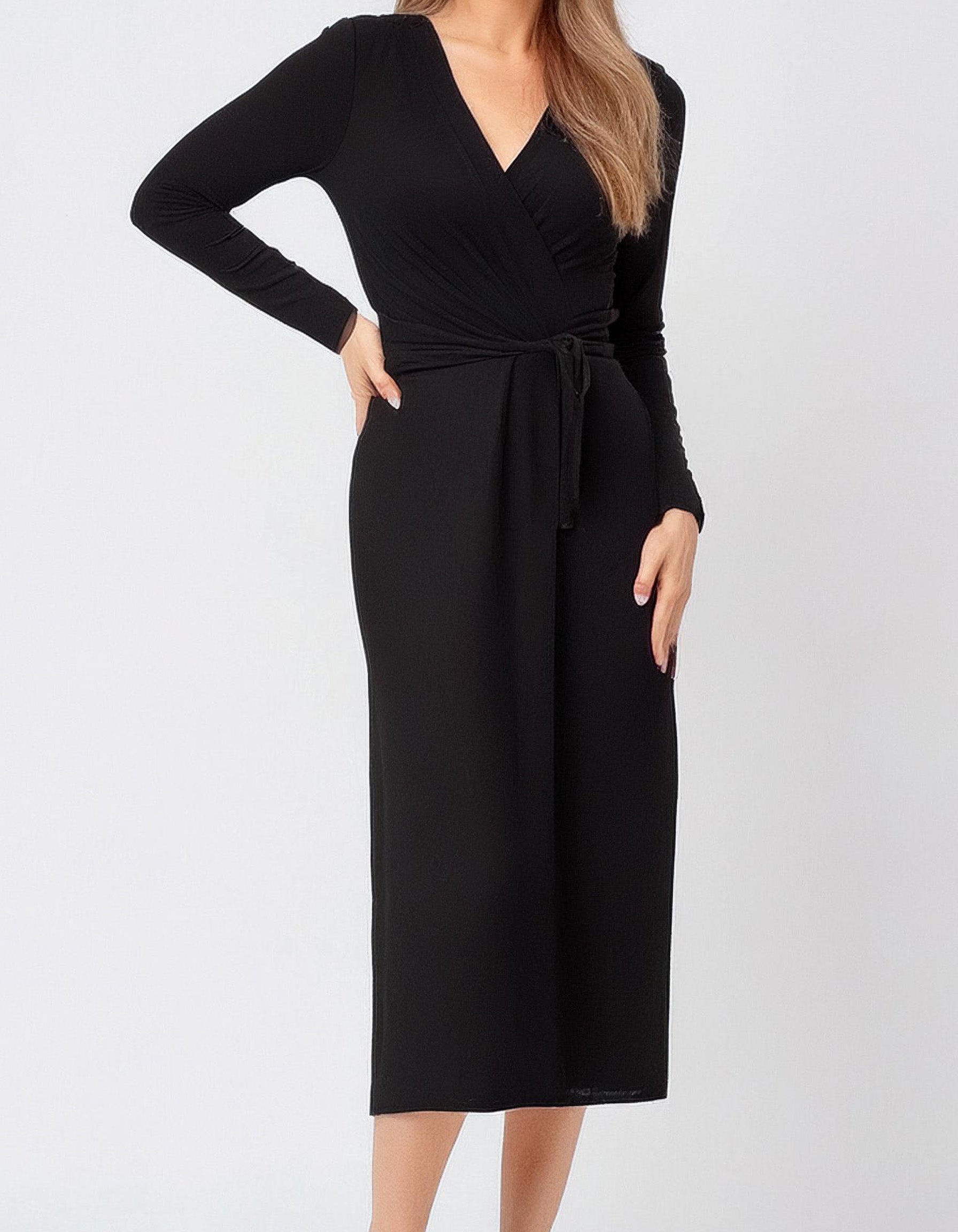 Midnight Allure Wrap Dress 2