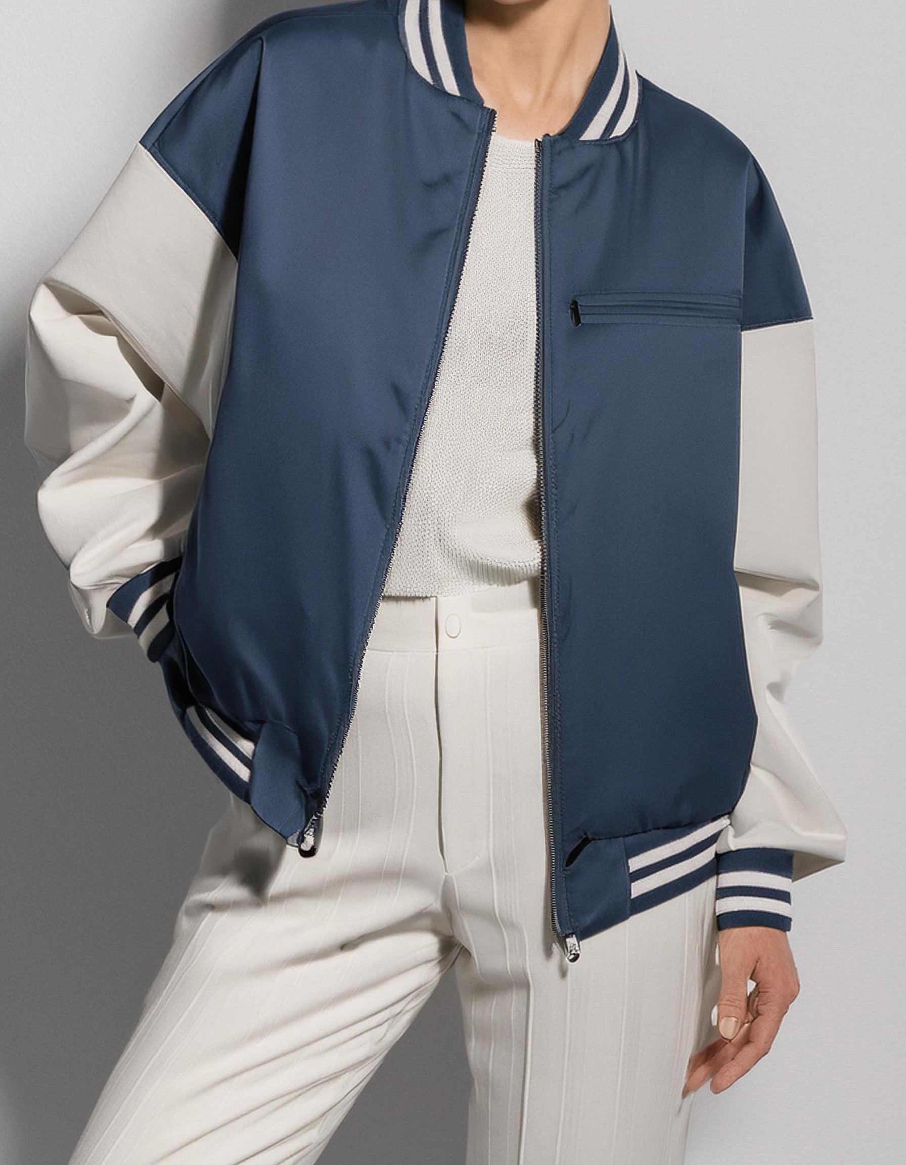 Midnight Blue Bomber Jacket 2