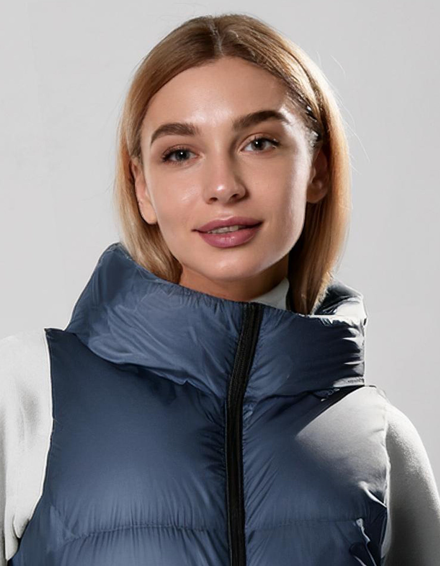 Midnight Blue Longline Puffer Jacket 4