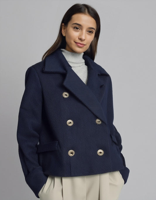 Midnight Blue Mariner Peacoat