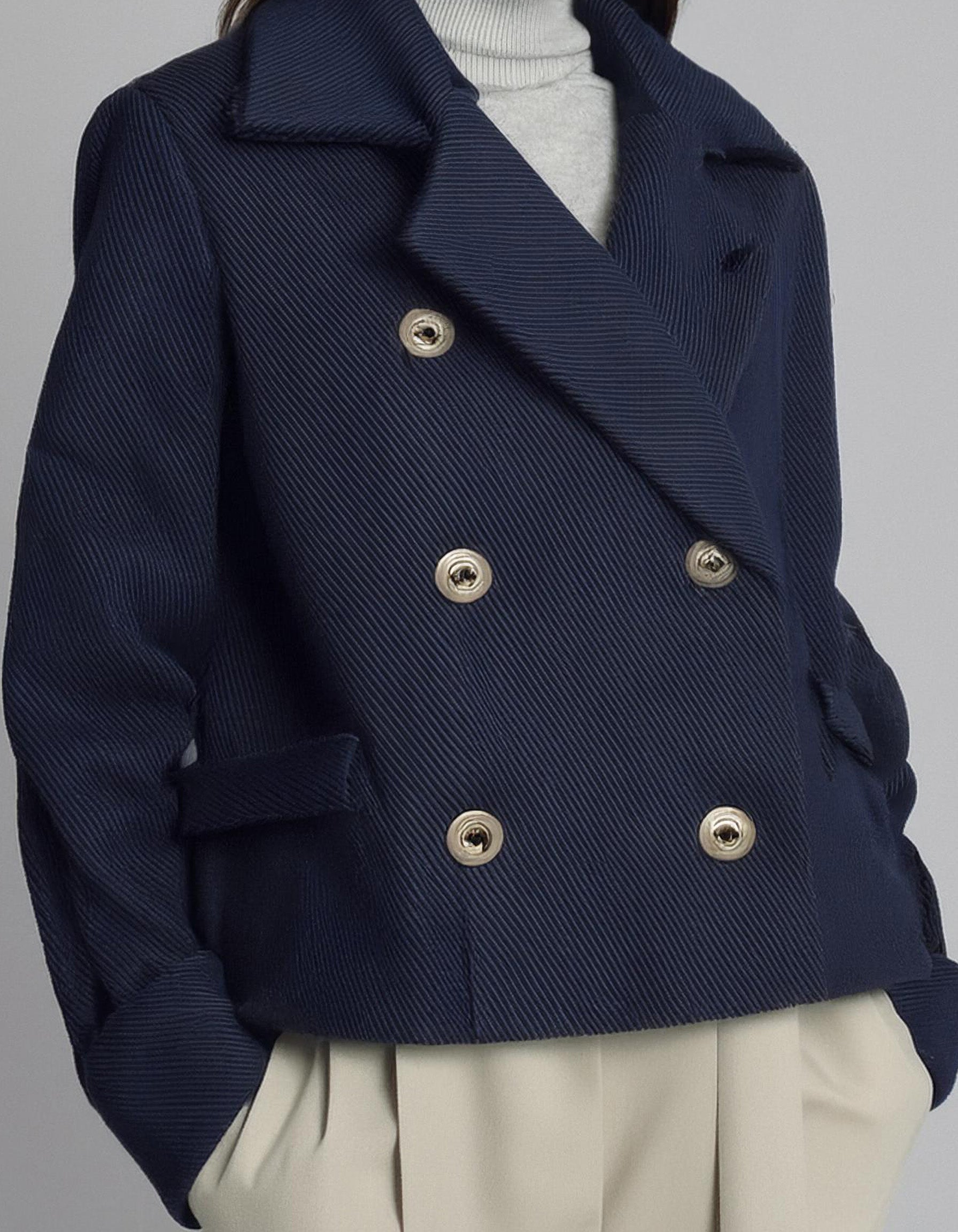 Midnight Blue Mariner Peacoat 2