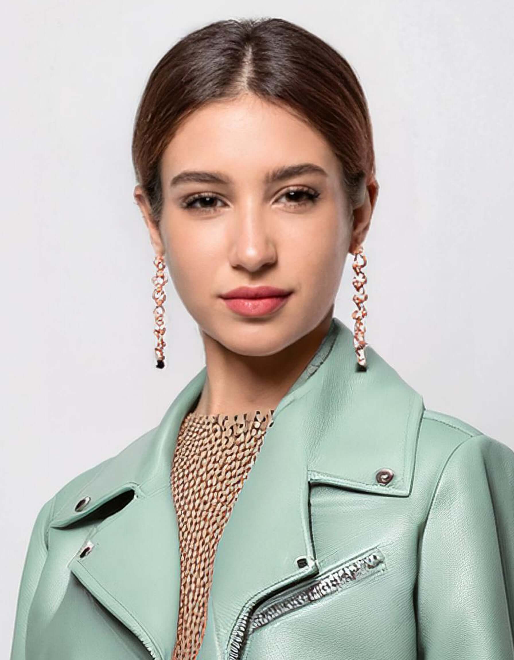 Mint Green Crop Leather Jacket 4