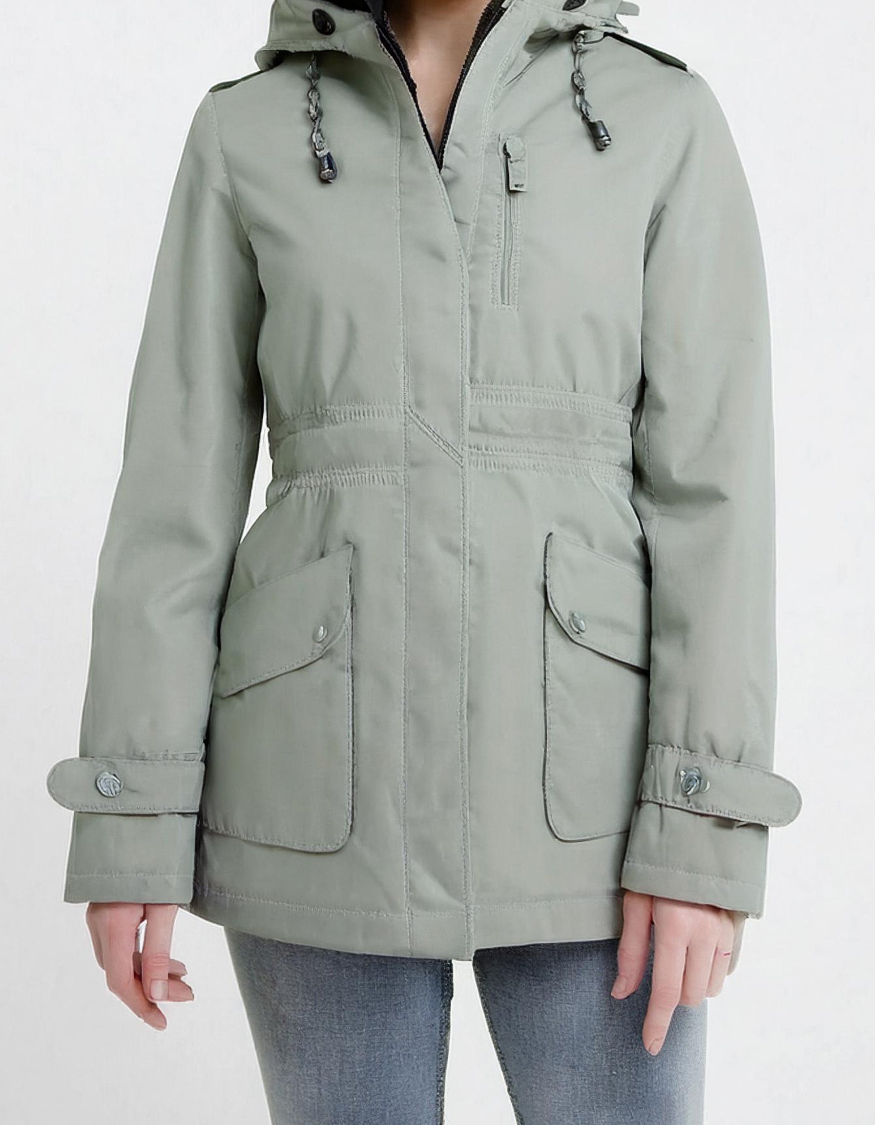 Mint Green Winter Parka with Insulated Lining 2
