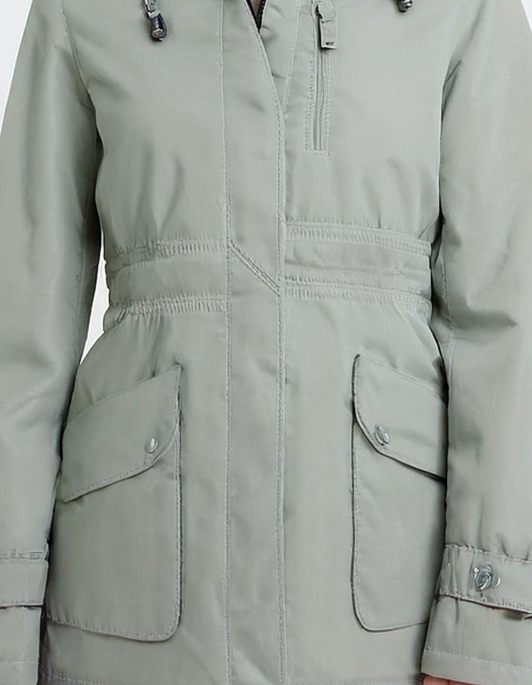 Mint Green Winter Parka with Insulated Lining 3