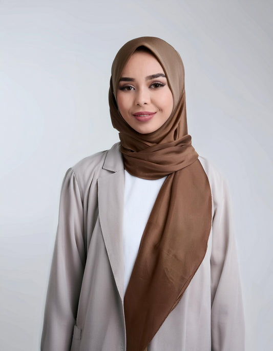 Mocha Brown Crinkle Hijab