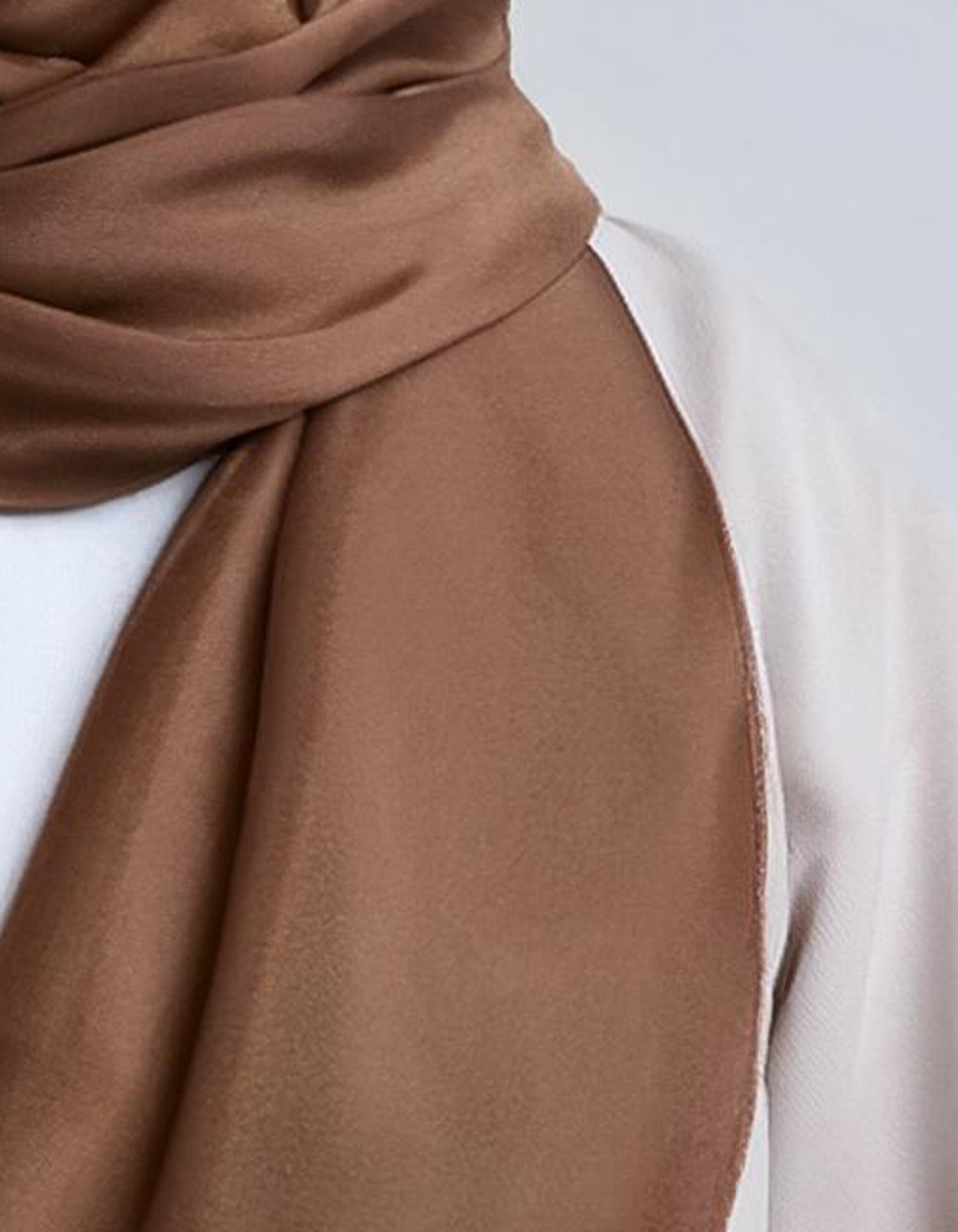 Mocha Brown Crinkle Hijab 4