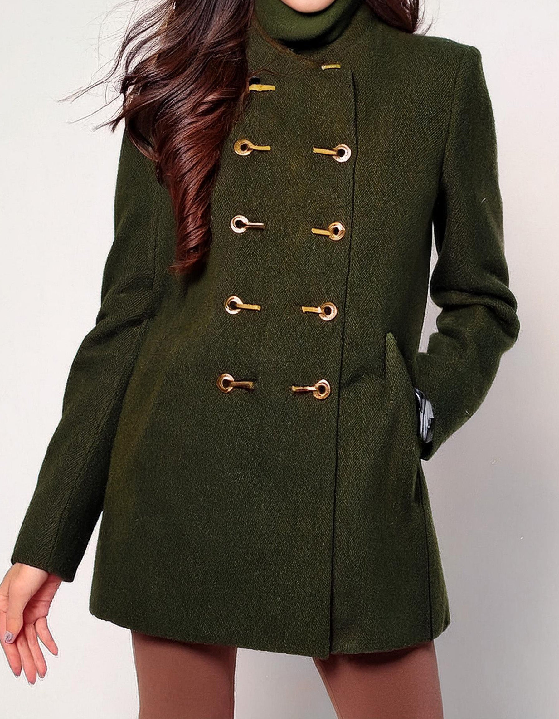 Moss Green Majesty Peacoat 2
