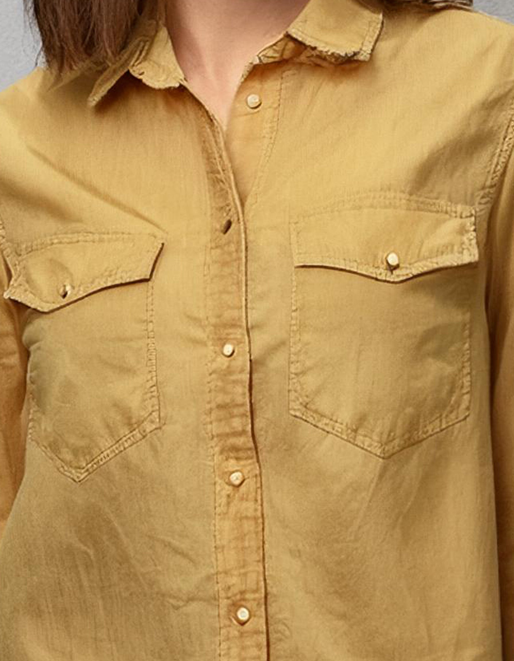 Mustard denim shirt hotsell