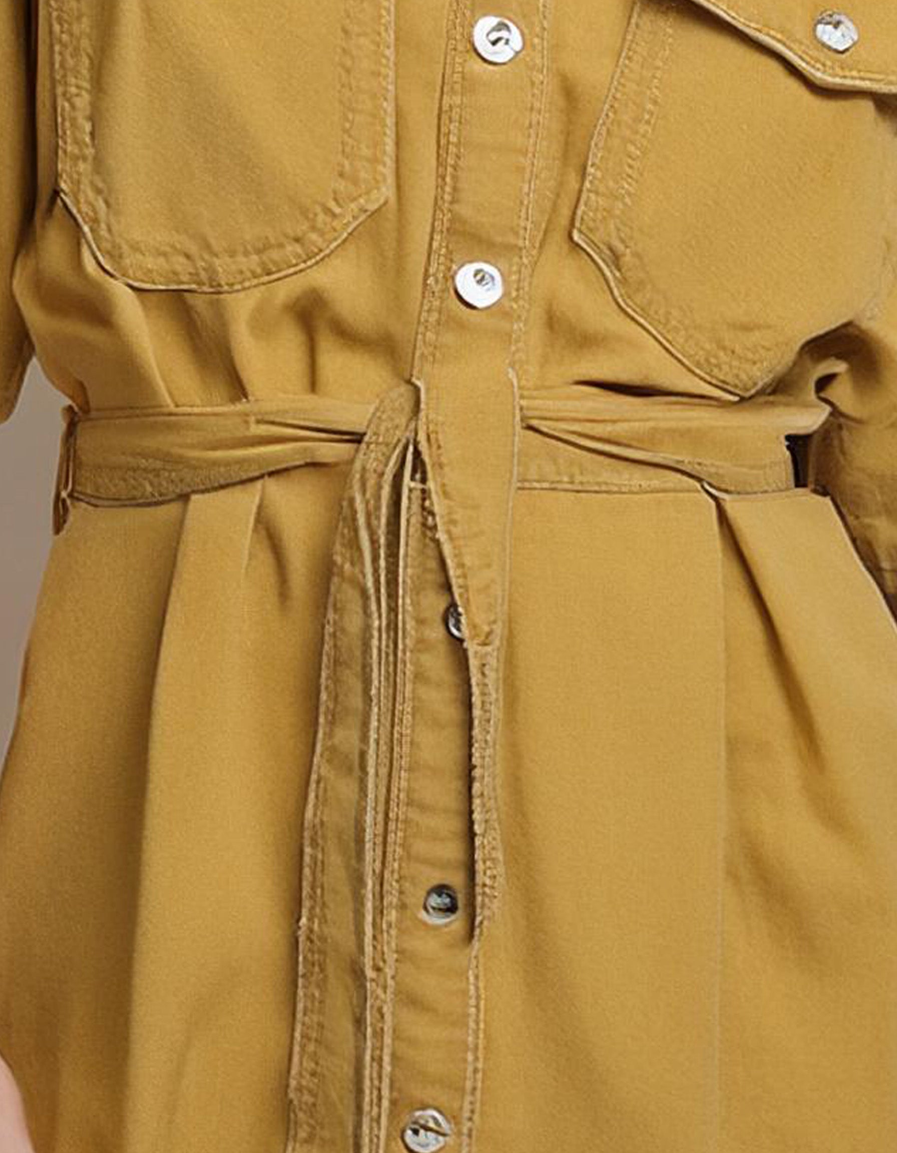 Mustard Yellow Shirt Dress 3