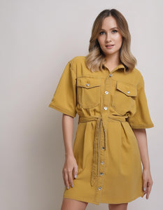 Mustard Yellow Shirt Dress