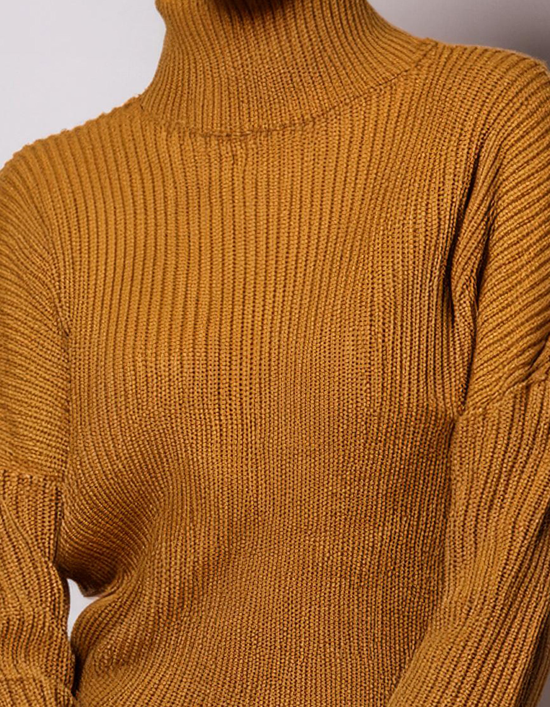 Mustard Yellow Warm Turtleneck Sweater 3