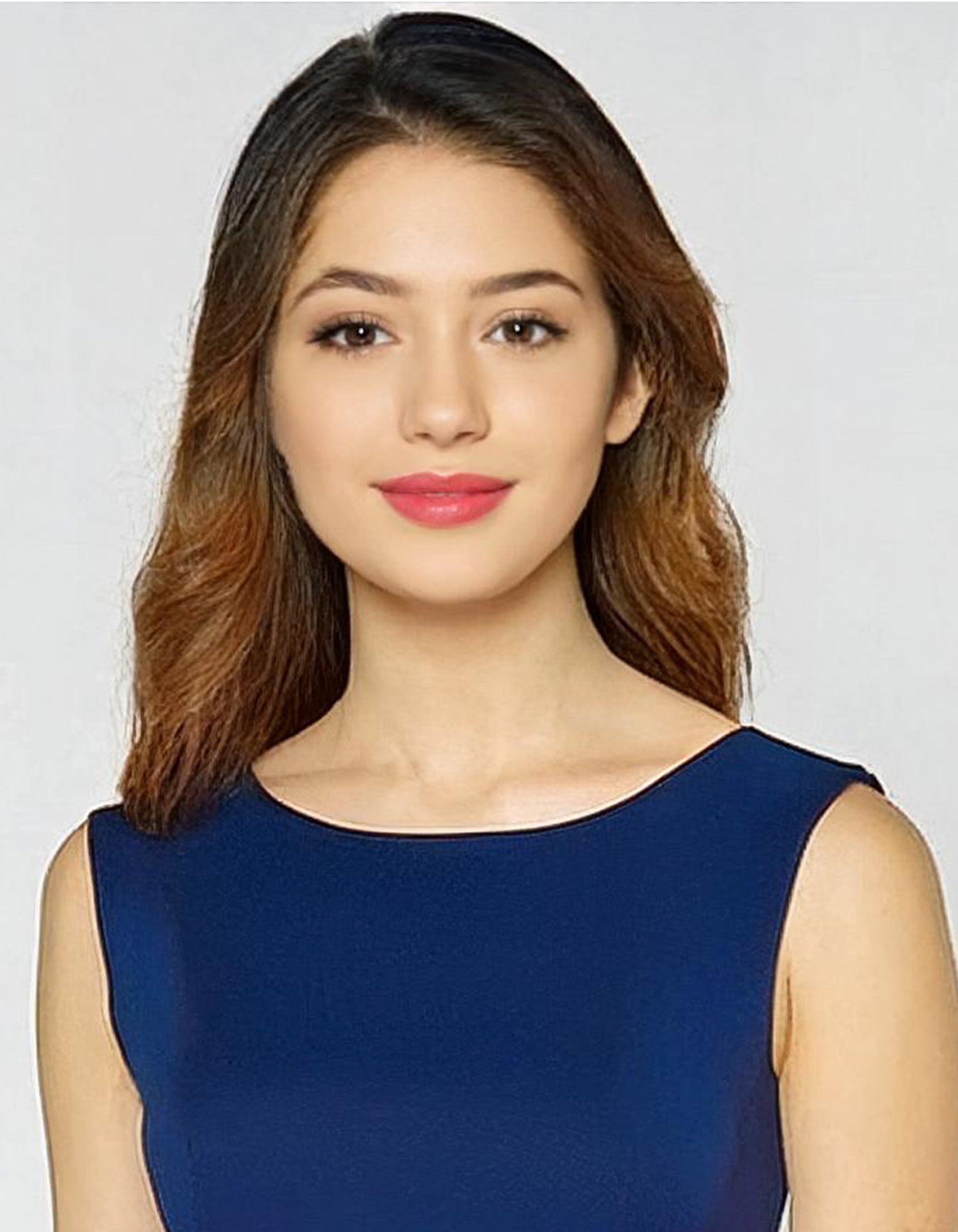 Navy Blue Sleeveless Sheath Dress 4