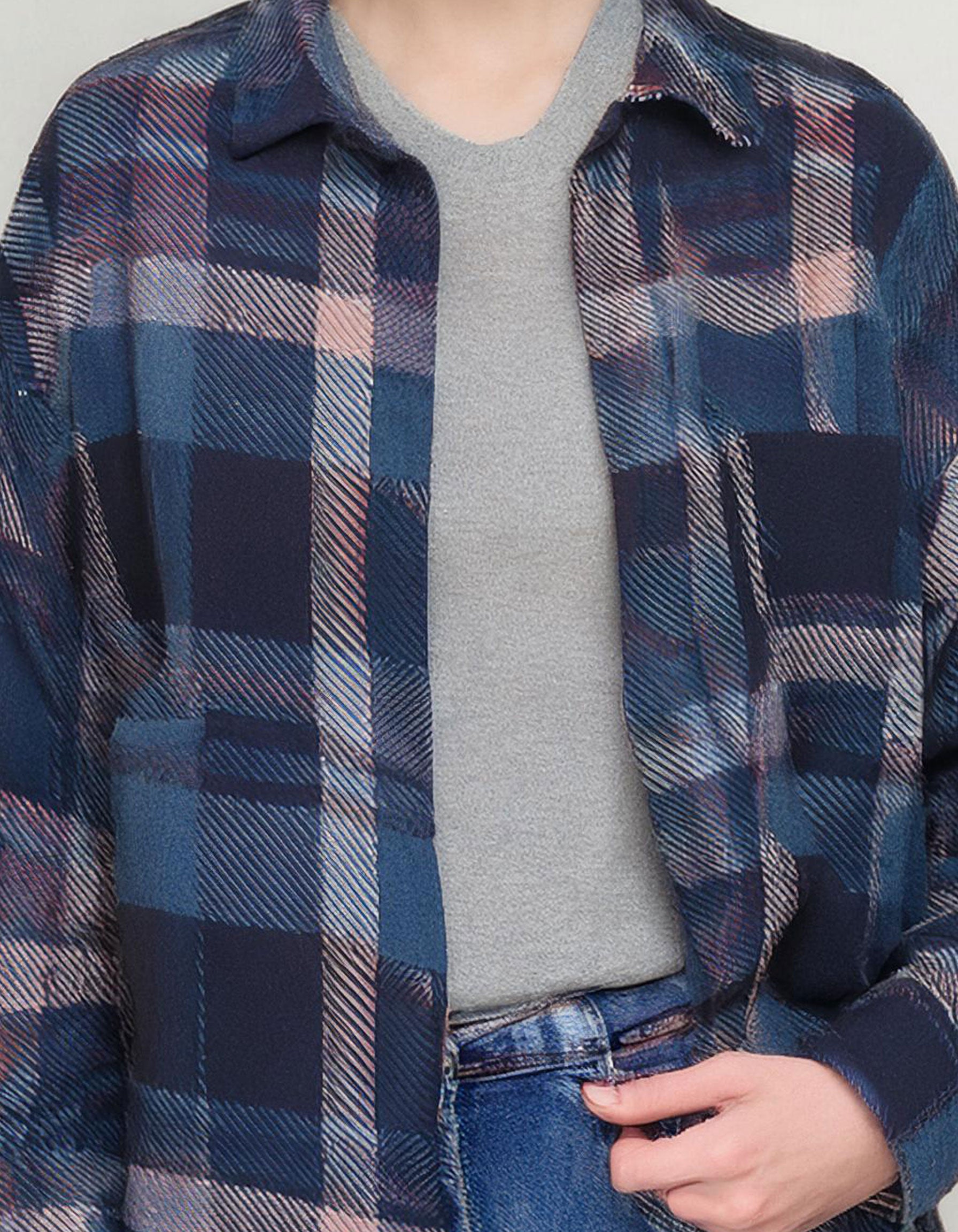Navy Night Sky Flannel Shirt 4