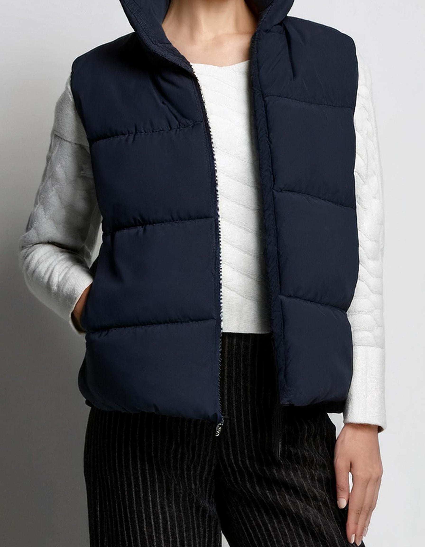 Navy Quilted Vest Puffer Jacket 2
