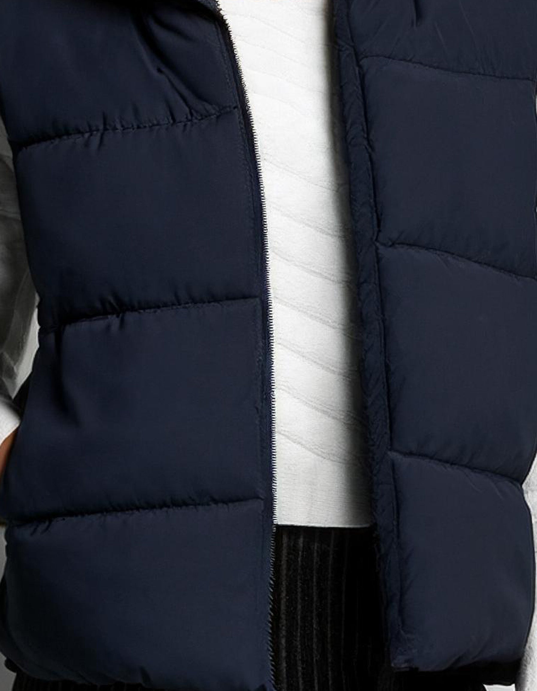 Navy Quilted Vest Puffer Jacket 3