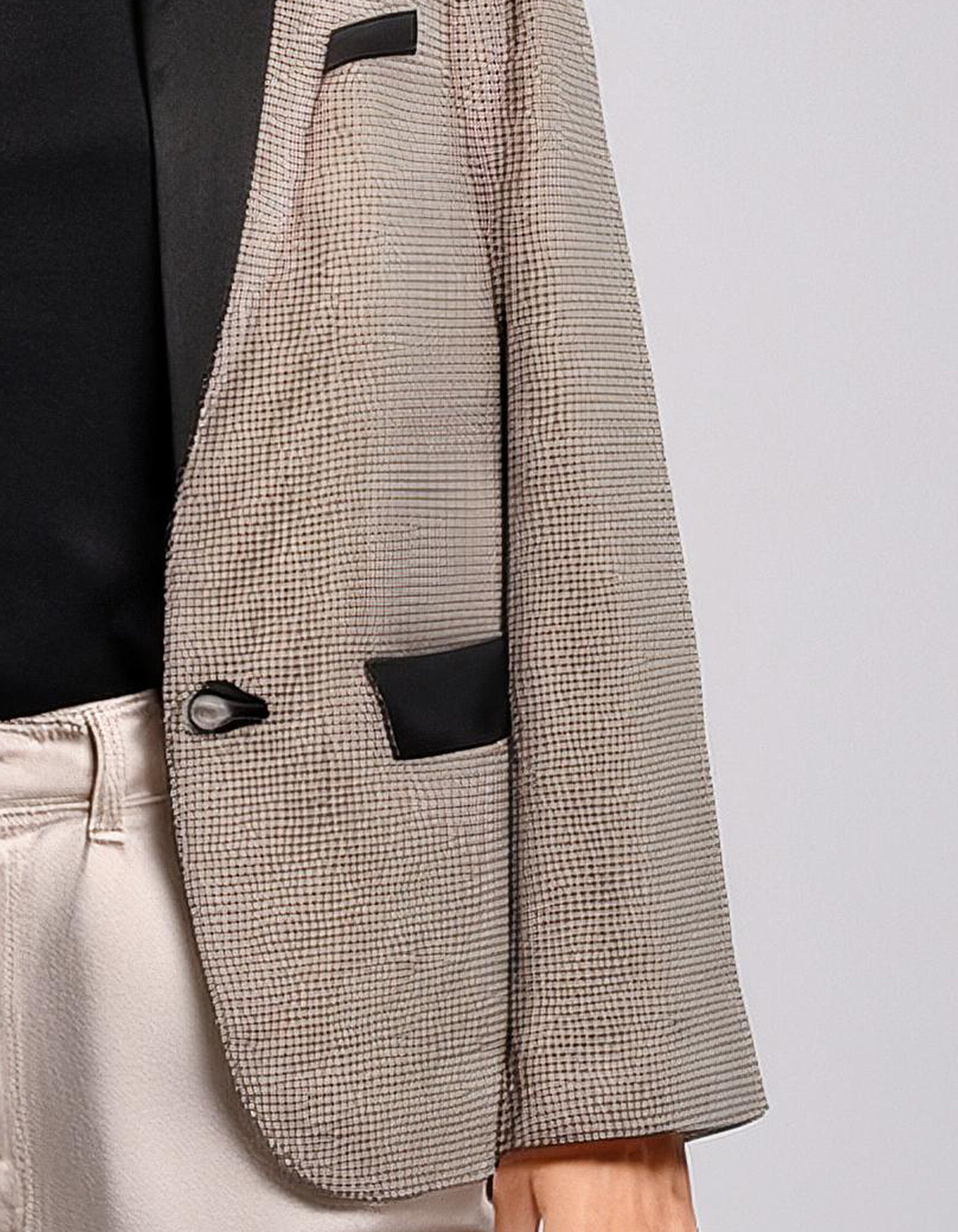 Oatmeal Relaxed-Fit Blazer 3