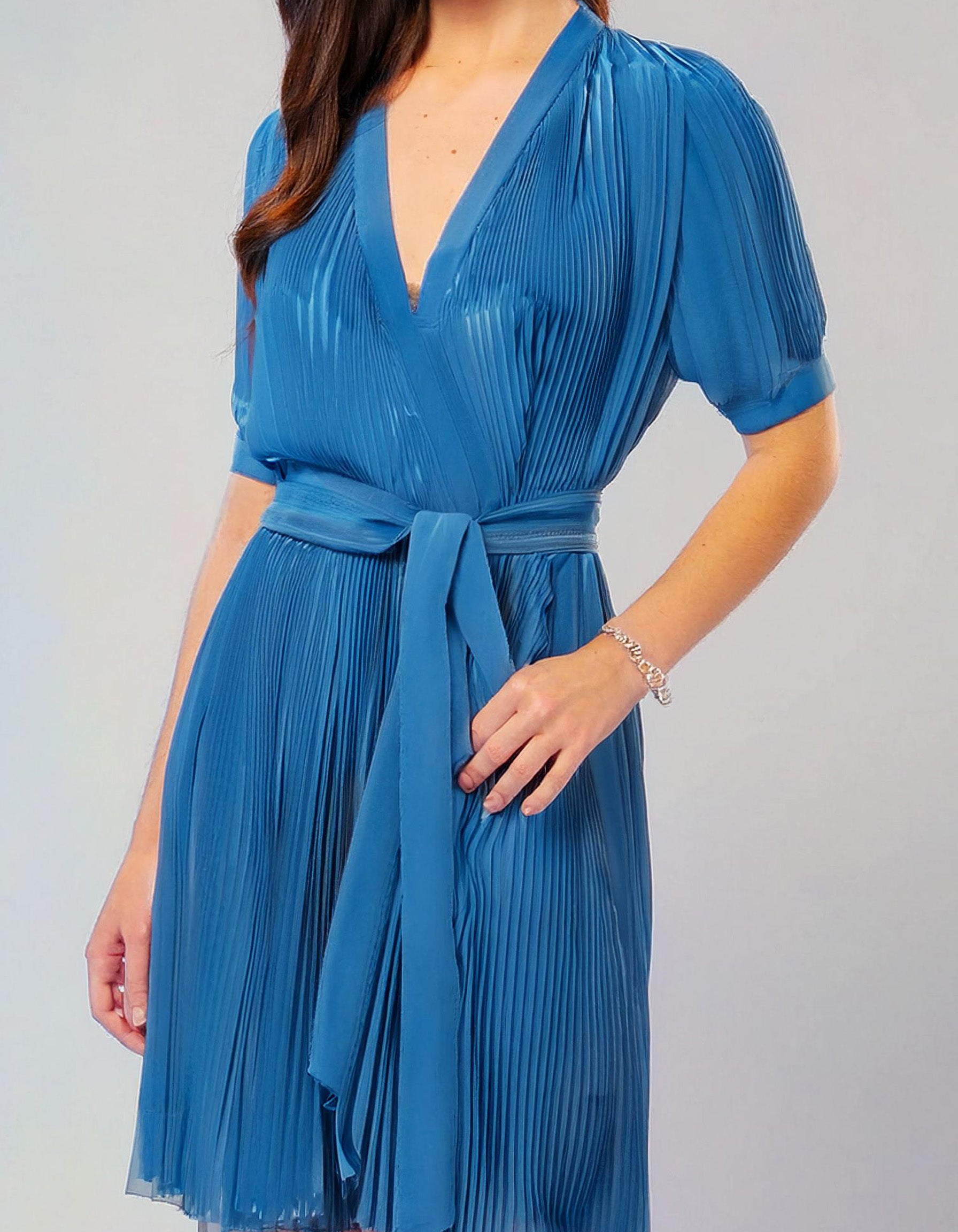 Ocean Blue Breeze Wrap Dress 2