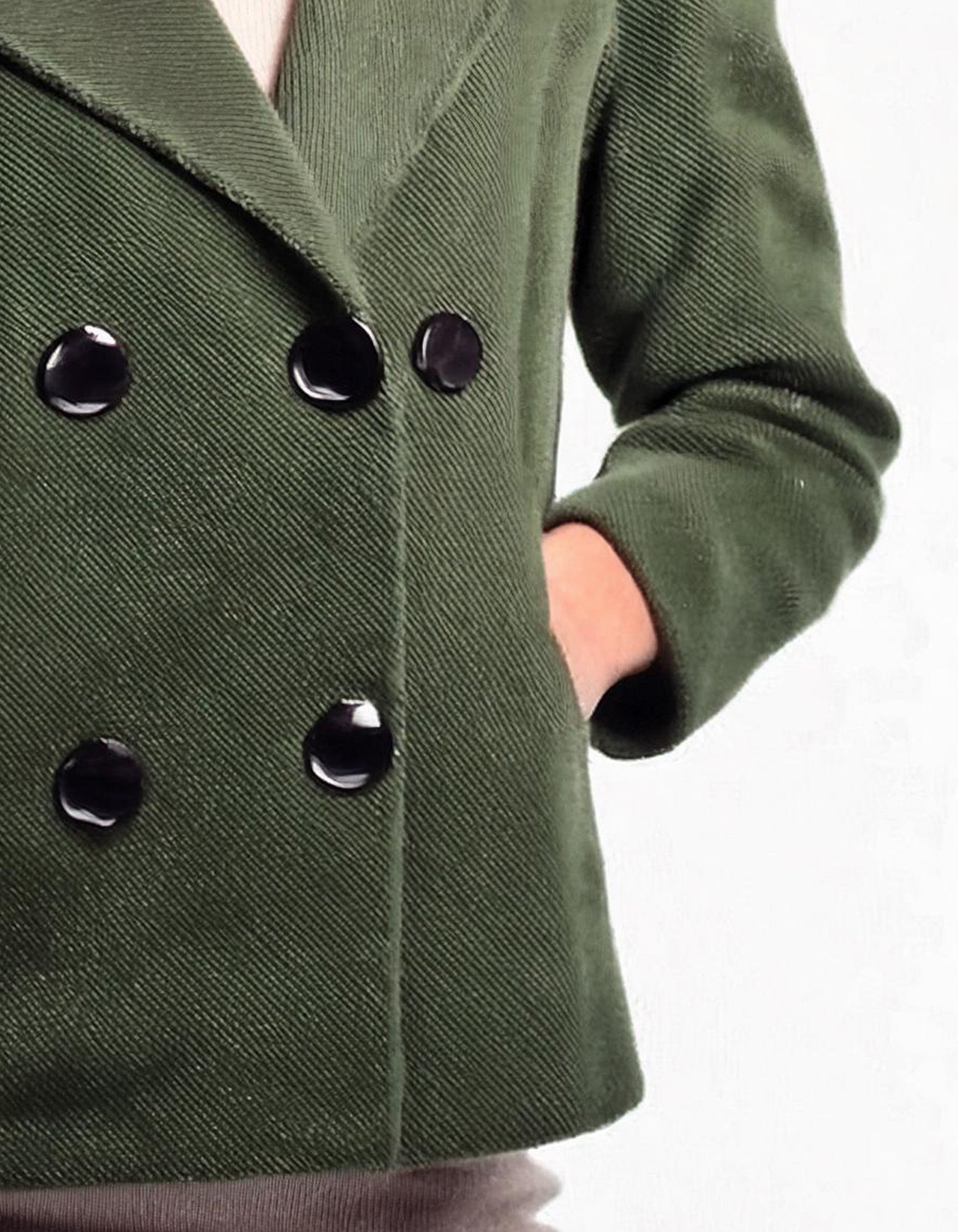 Olive Drab Delight Peacoat 3