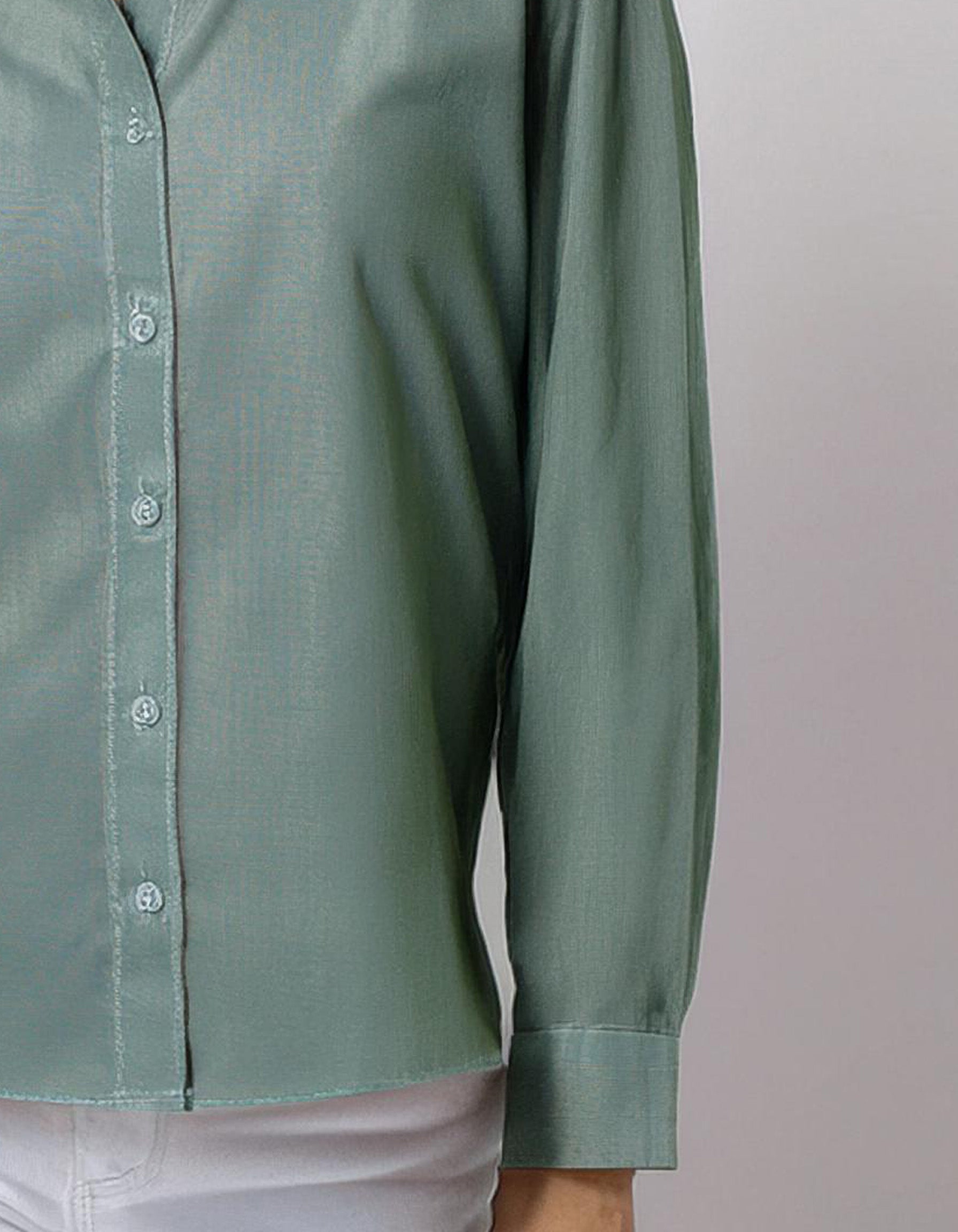 Olive Green Casual Dress Shirt 3