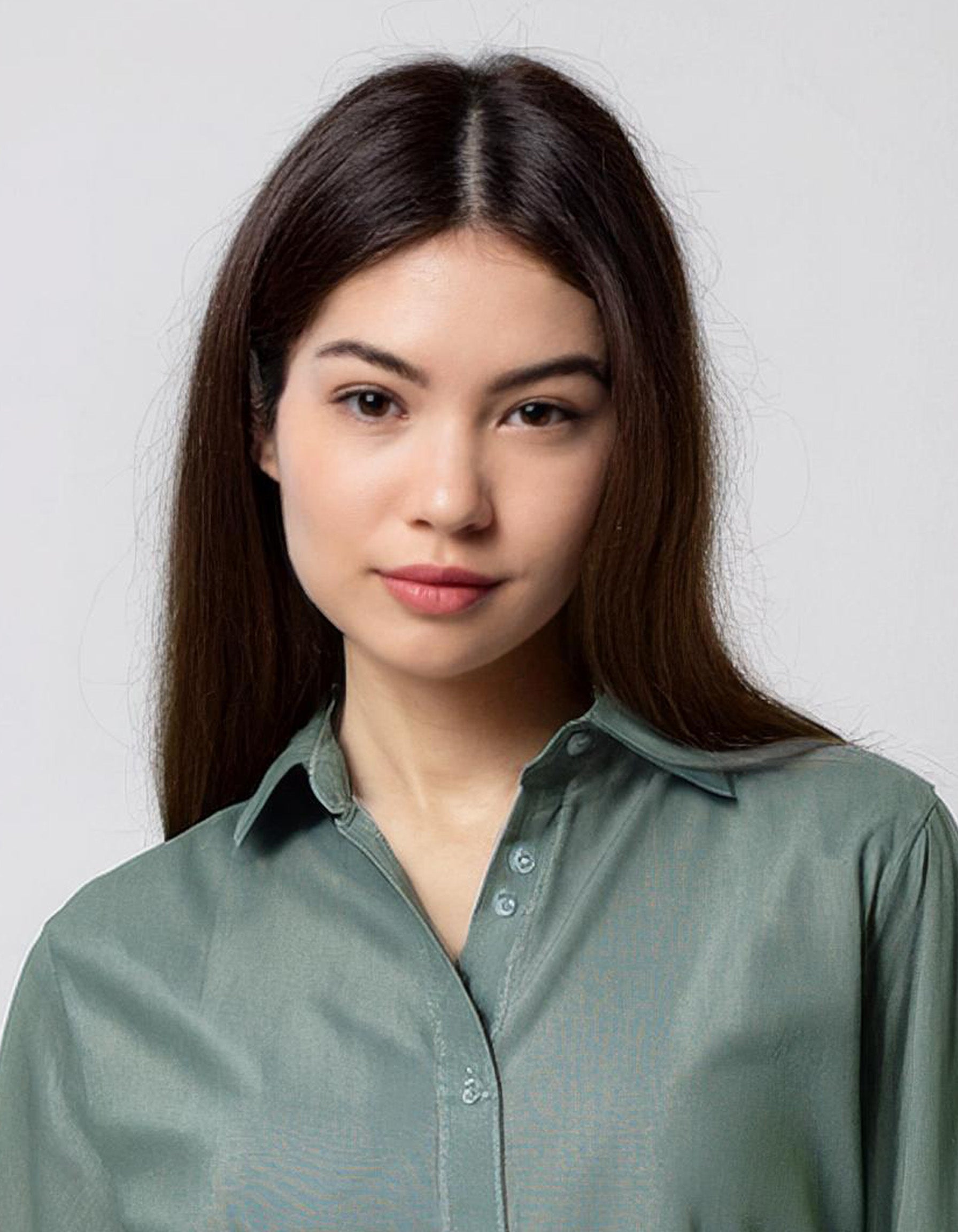 Olive Green Casual Dress Shirt 4