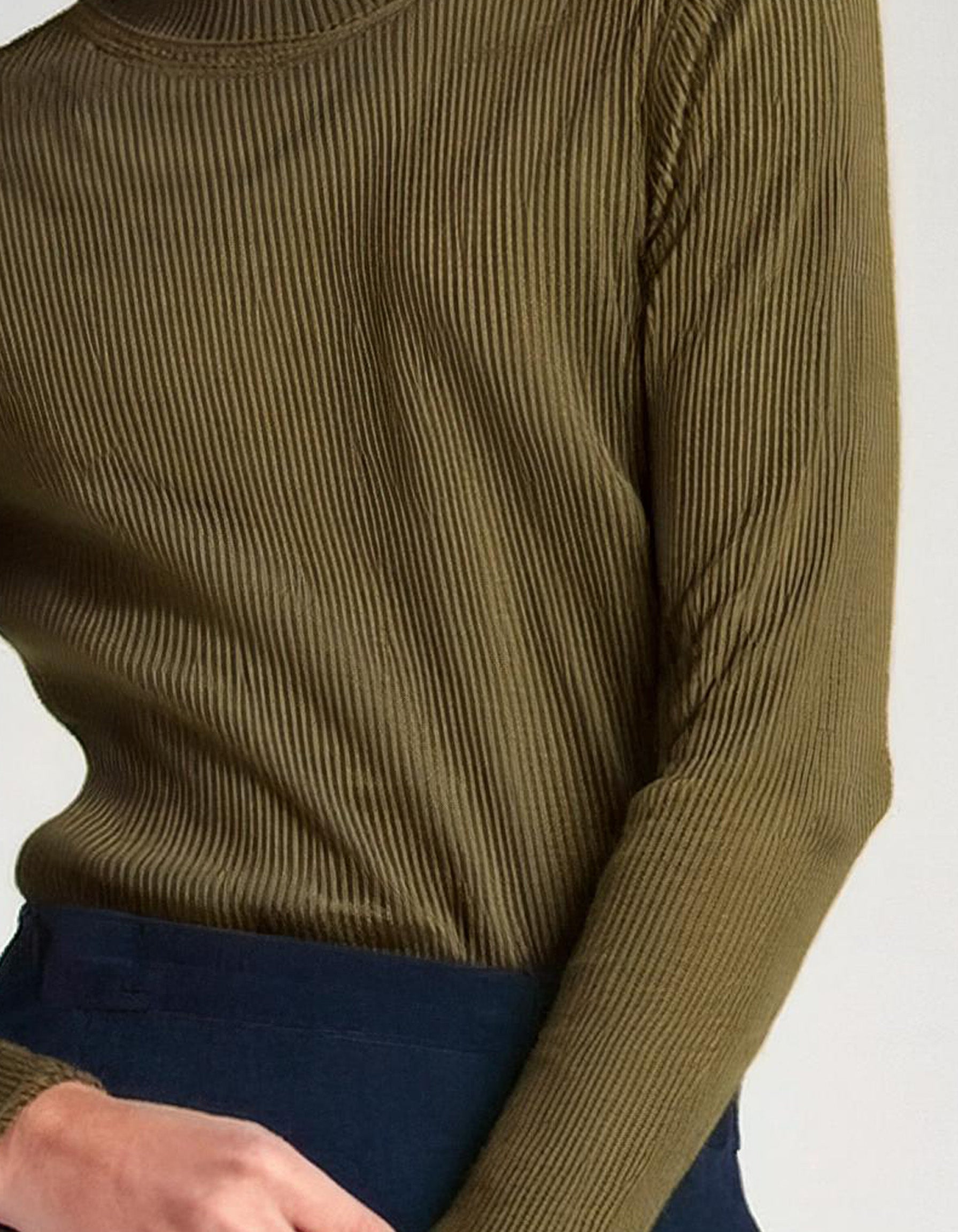 Olive Green Crewneck Sweater 3