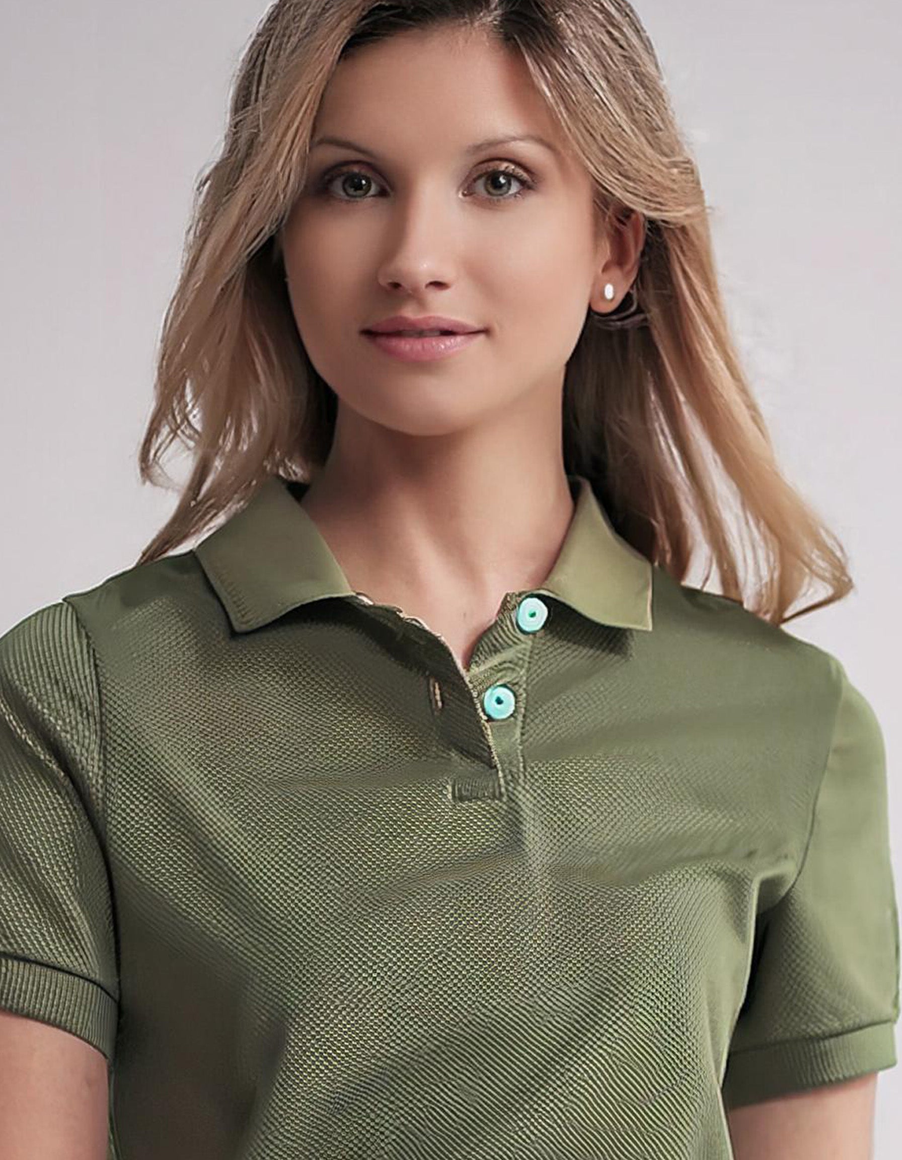 Olive Green Ribbed Polo Shirt 4