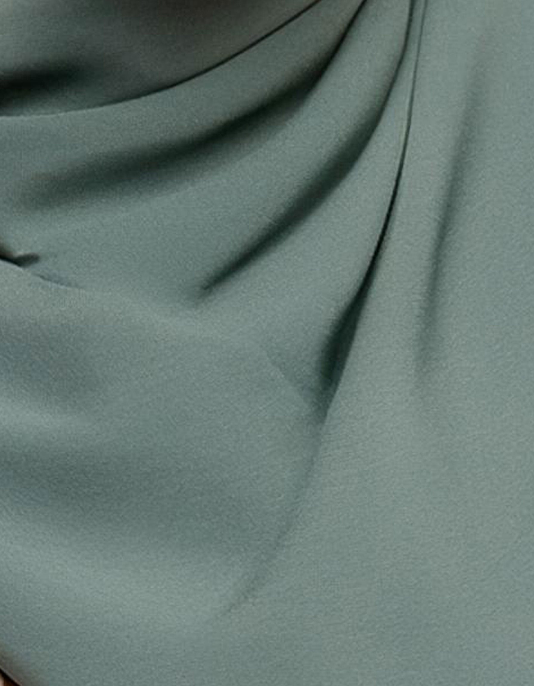 Olive Green Striped Hijab 4