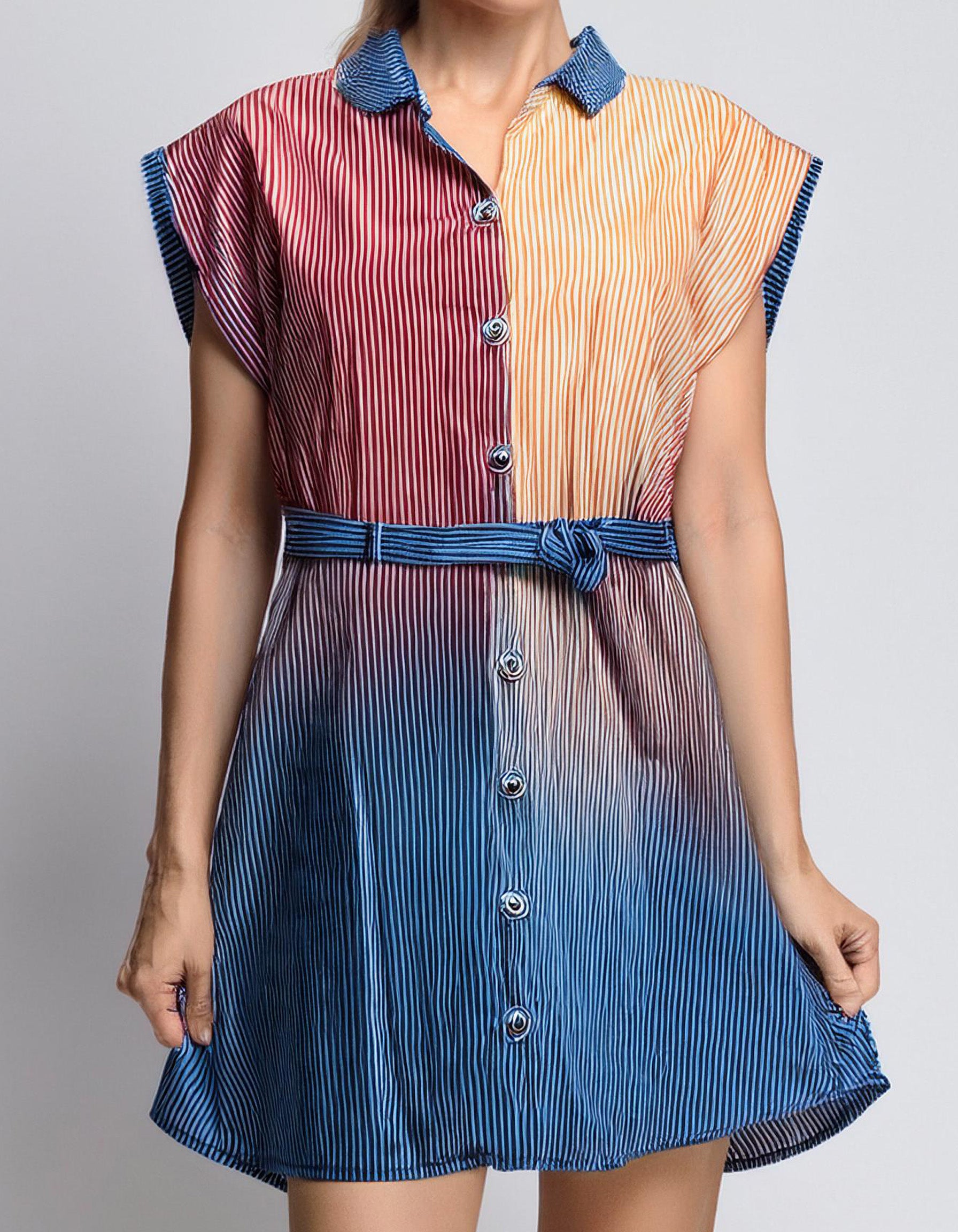 Ombre Denim Shirt Dress 2