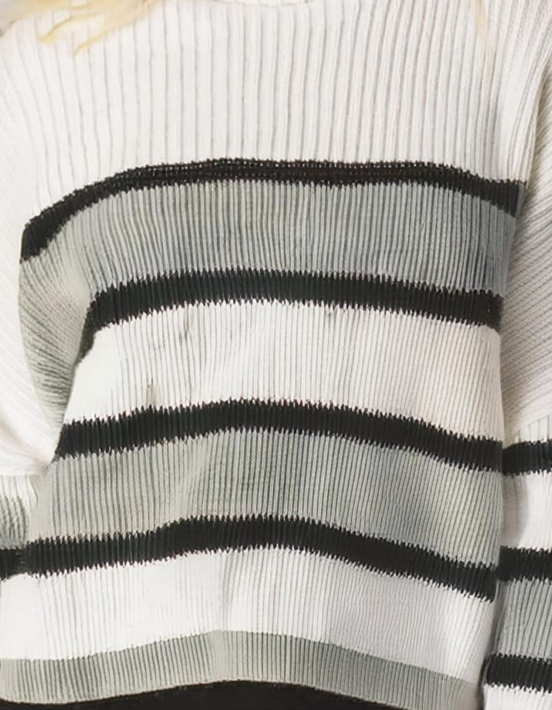Ombre Striped Crewneck Sweater 3