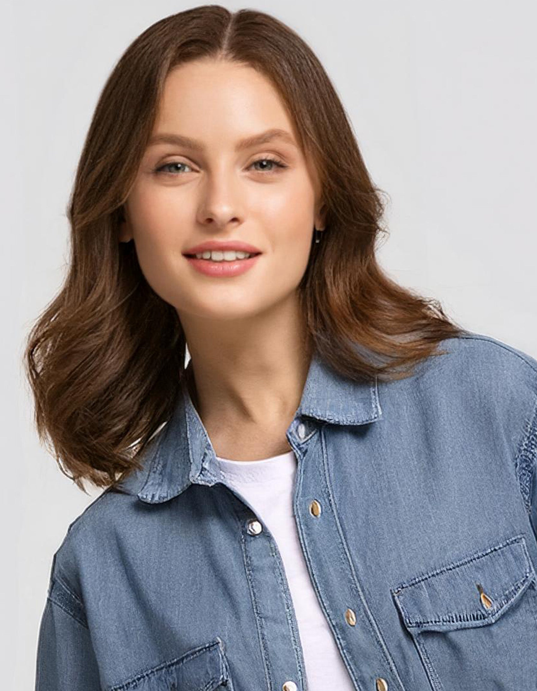 Oversized Light Blue Denim Shirt 4