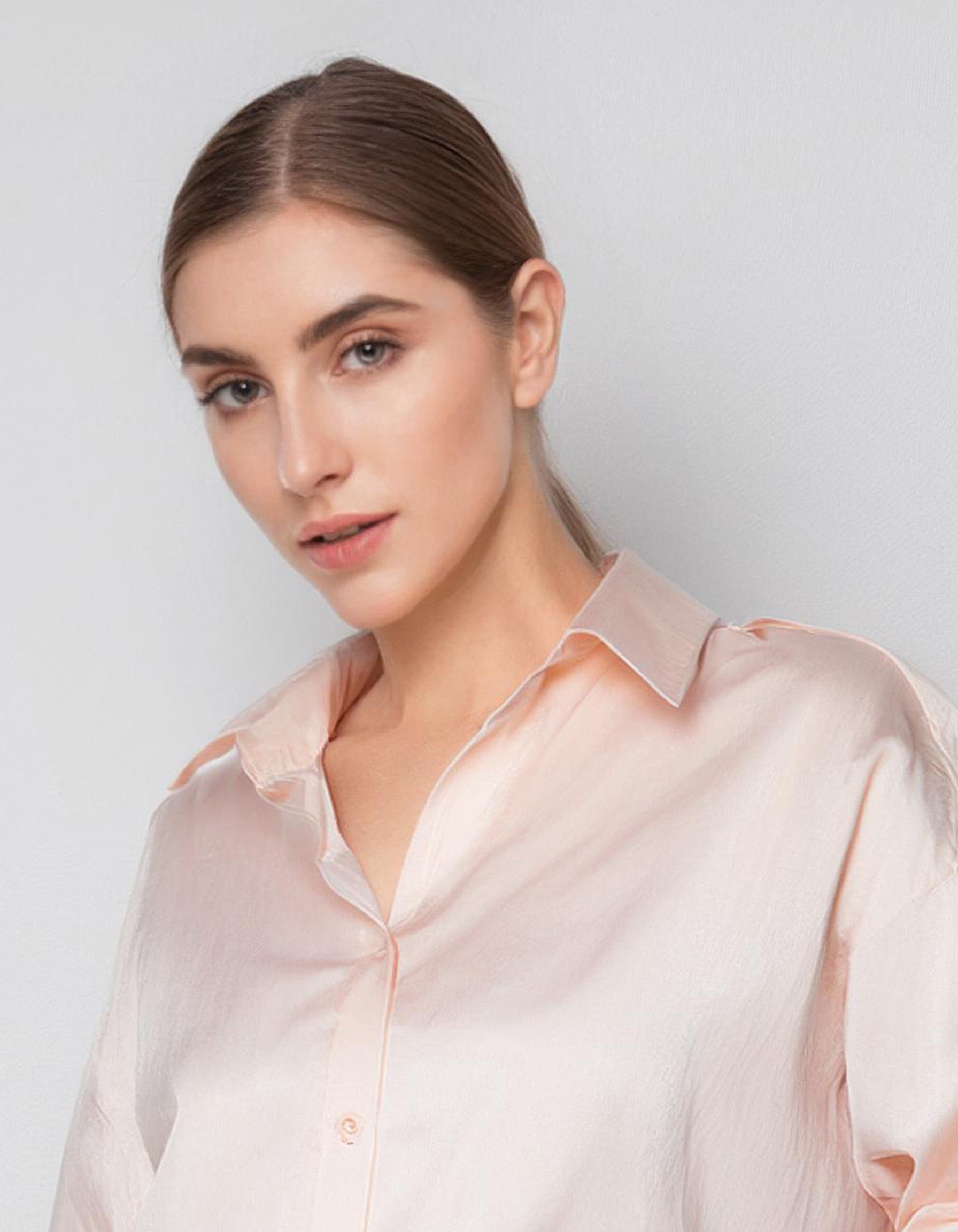 Pale Pink Button-Up Dress Shirt 3