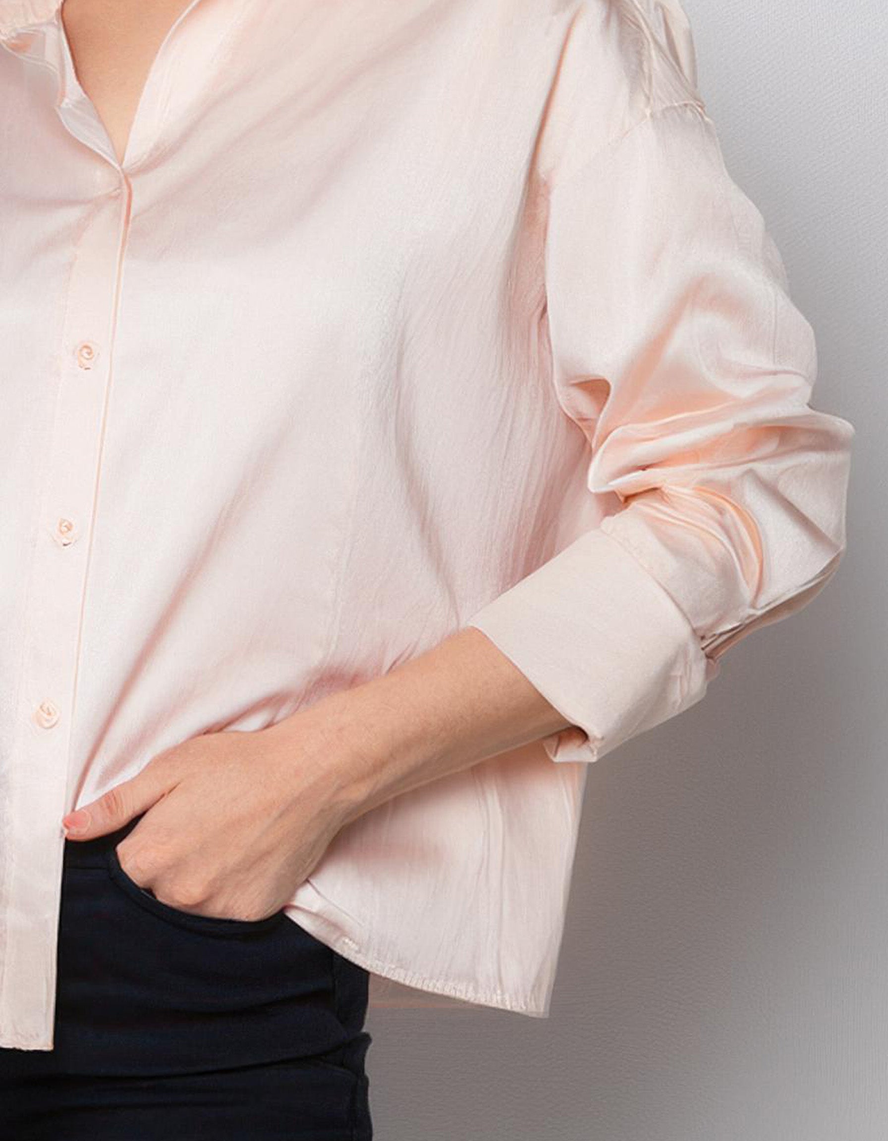 Pale Pink Button-Up Dress Shirt 4