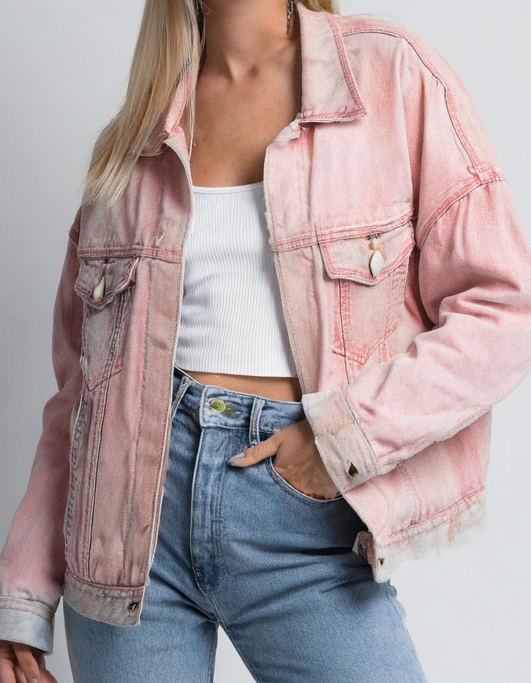 Pink Denim Jacket 2