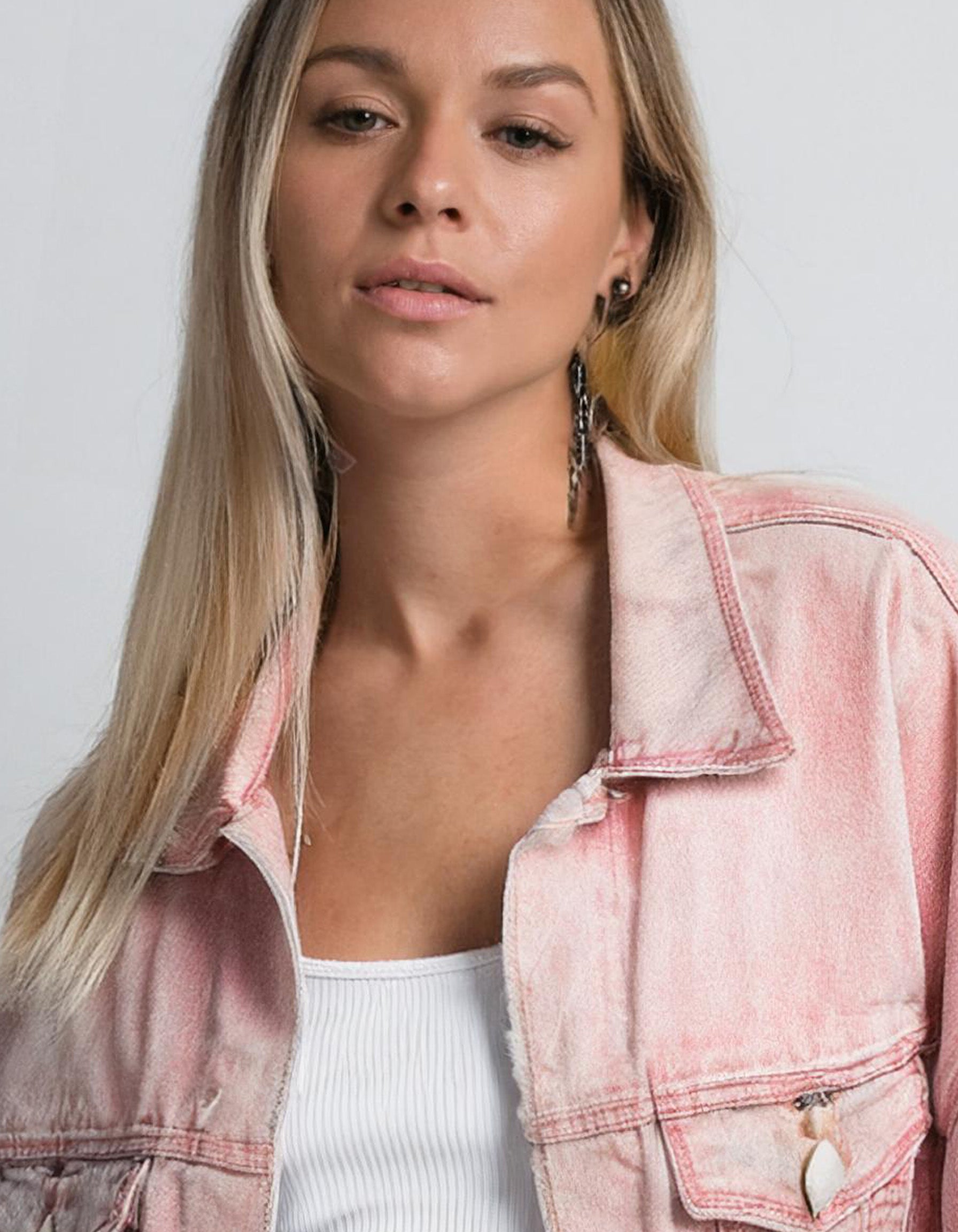 Pink Denim Jacket 4