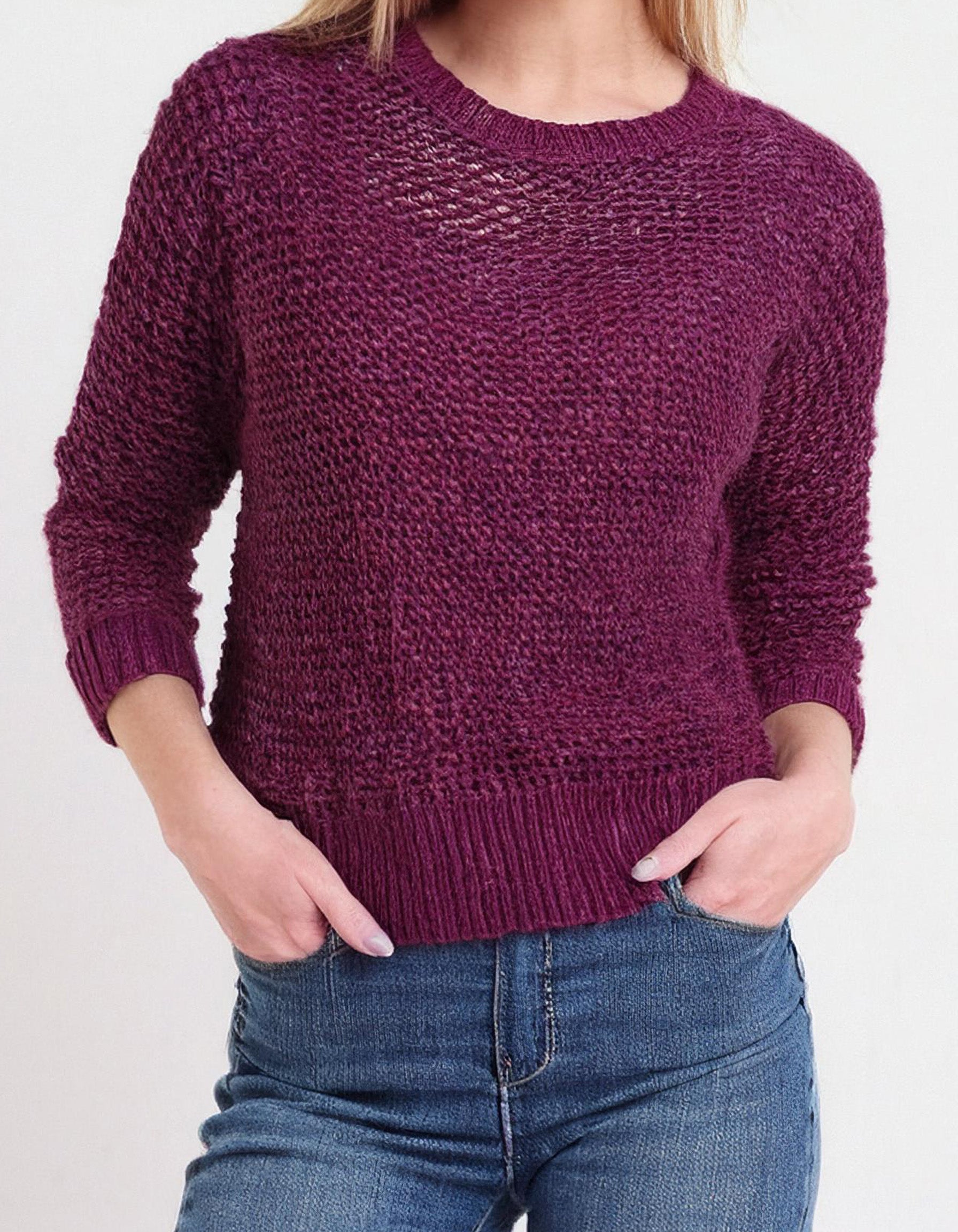 Plum Crewneck Sweater 2