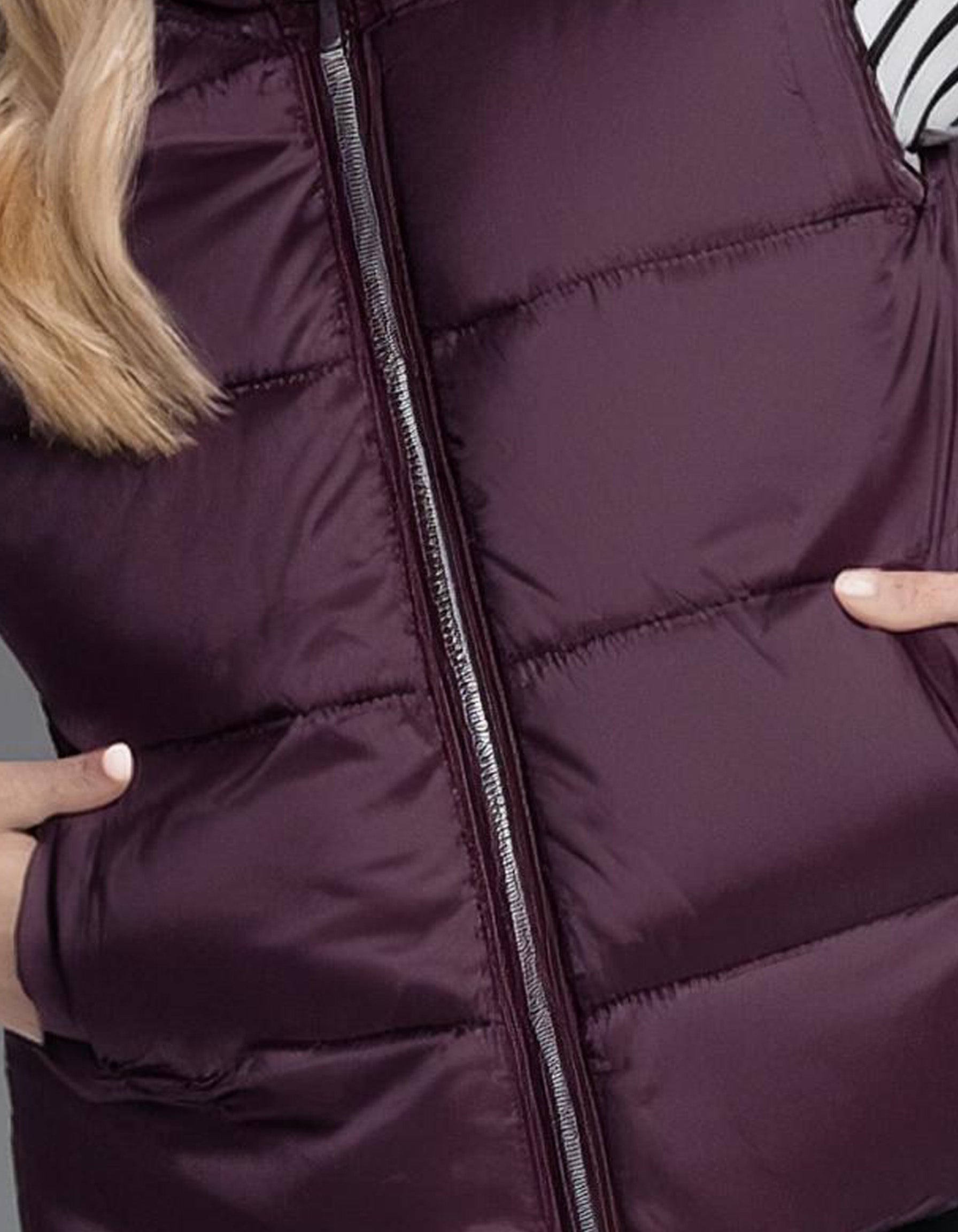 Plum Cropped Hooded Puffer Jacket 3