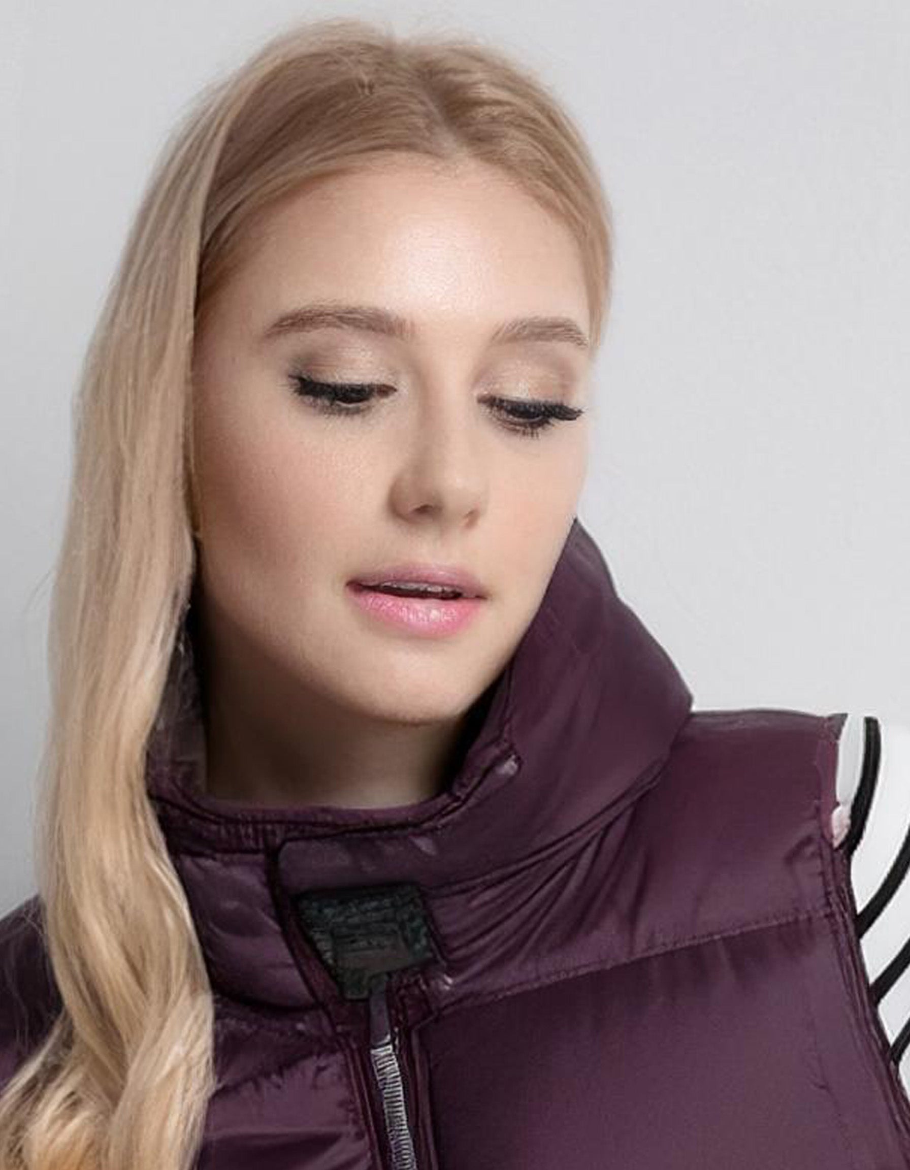 Plum Cropped Hooded Puffer Jacket 4