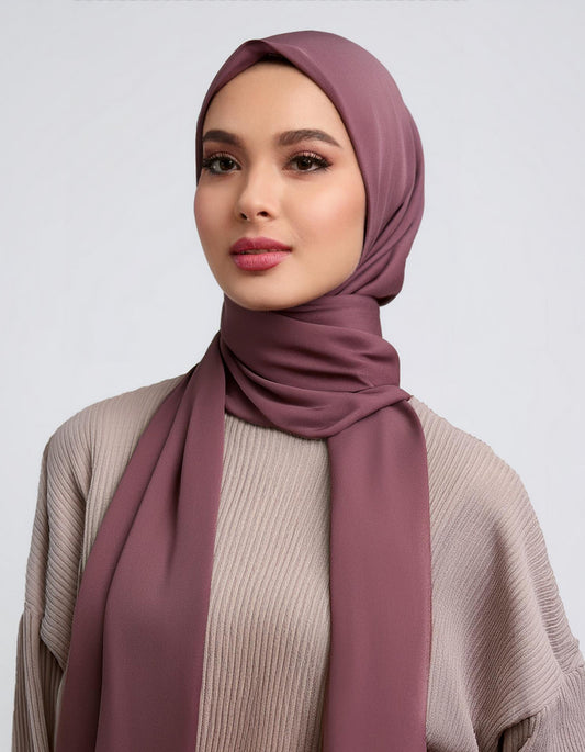 Plum Purple Viscose Hijab