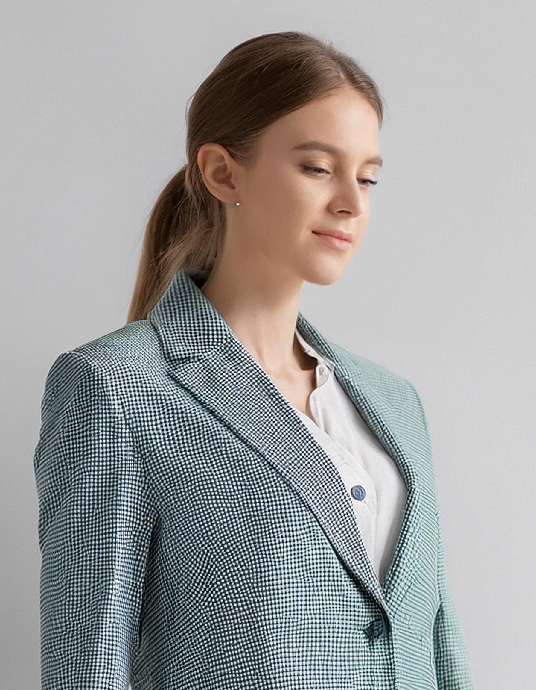 Powder Blue Fitted Blazer 3