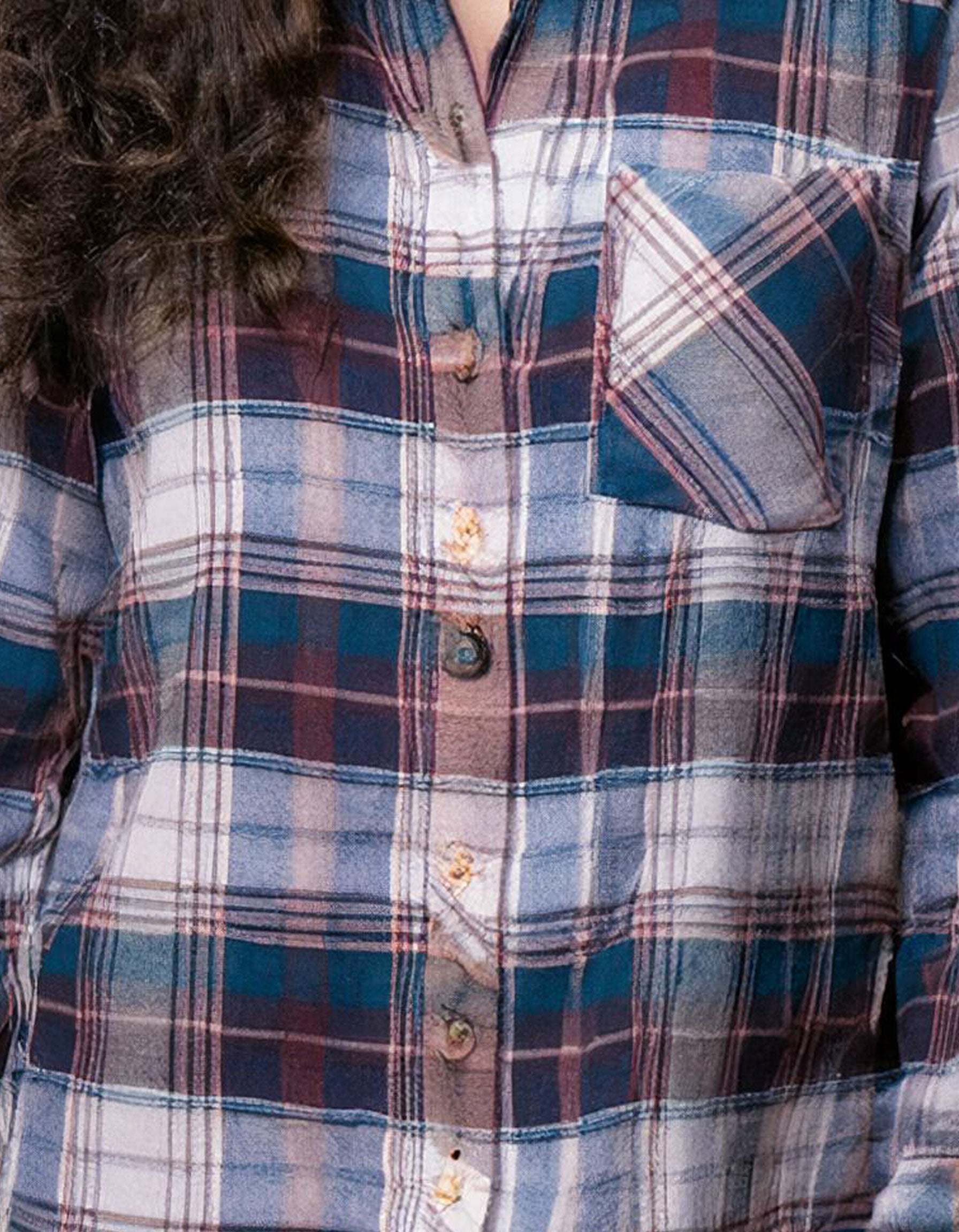 Purple Twilight Plaid Flannel Shirt 4