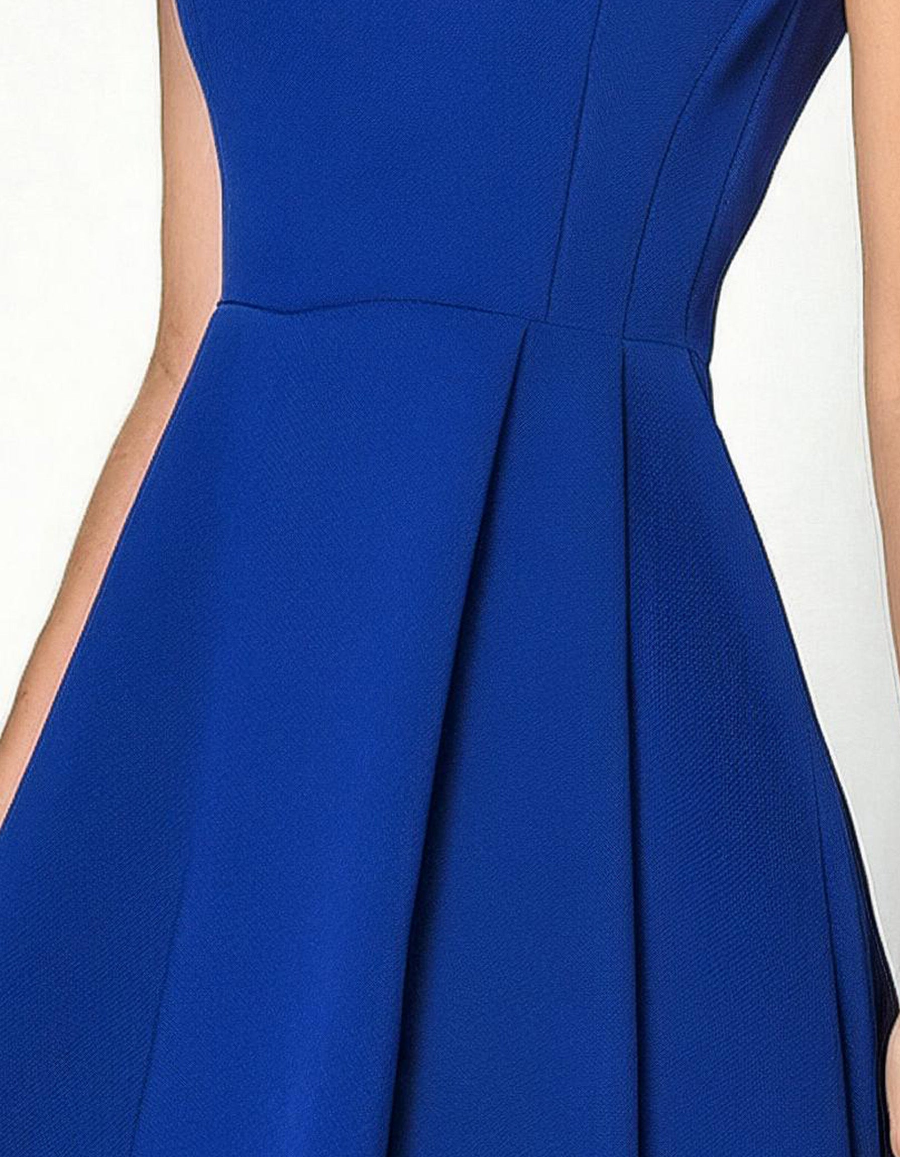 Royal Blue Sleeveless Swing A-Line Dress 3