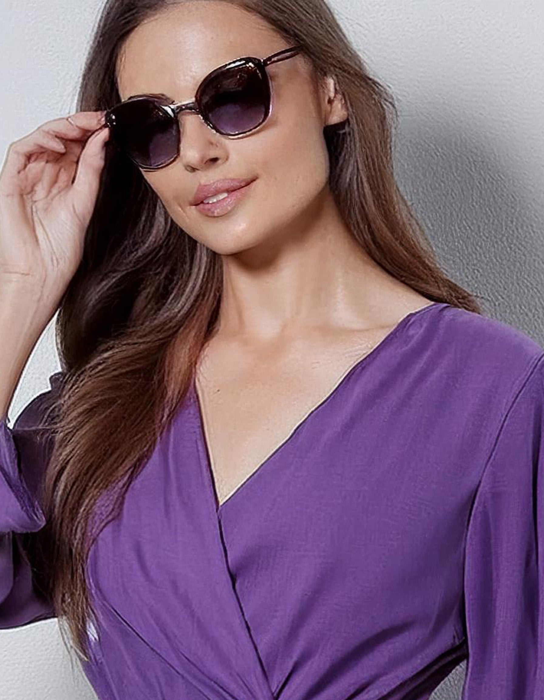 Royal Purple Luxe Wrap Dress 4
