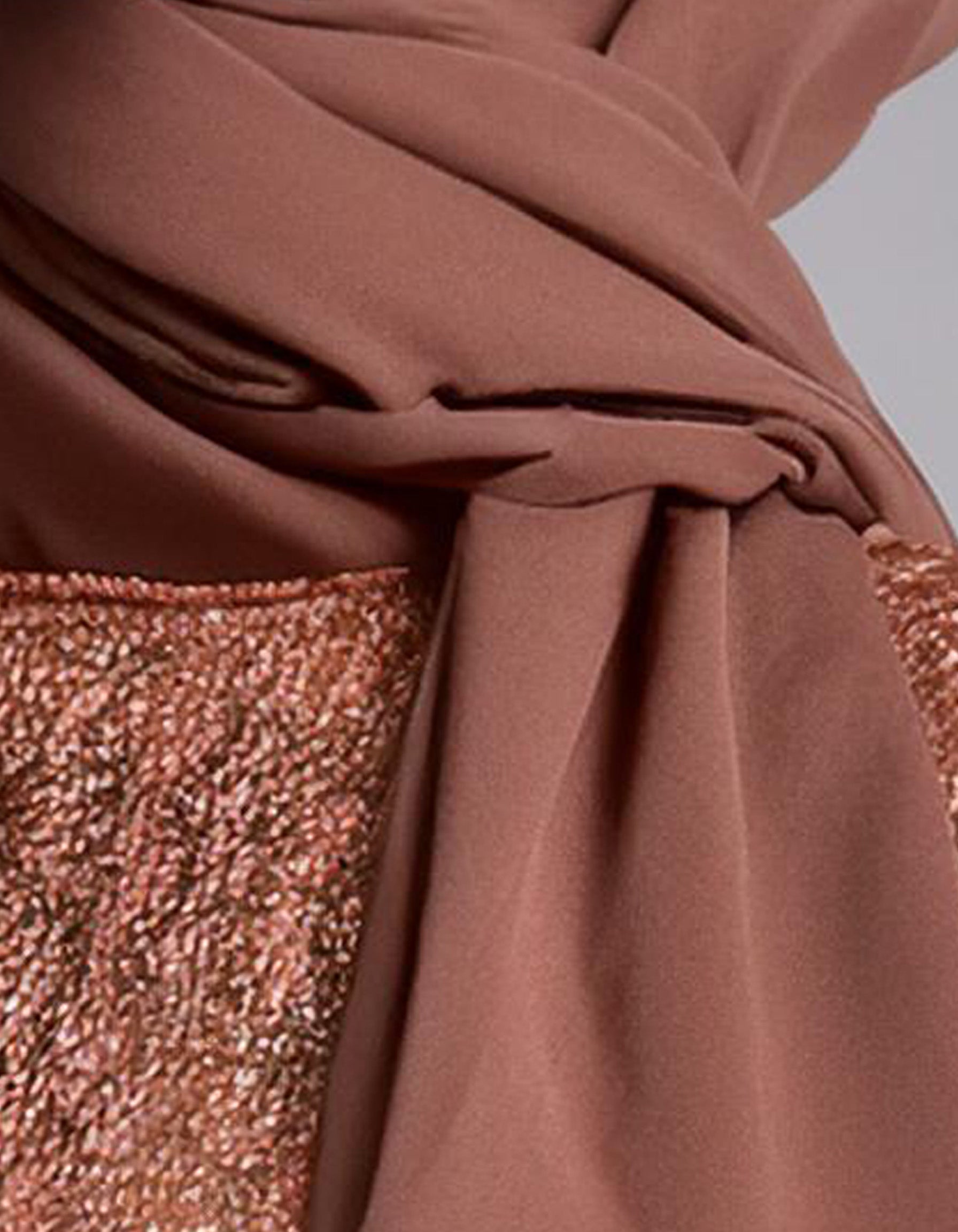Rust Brown Satin Hijab 4