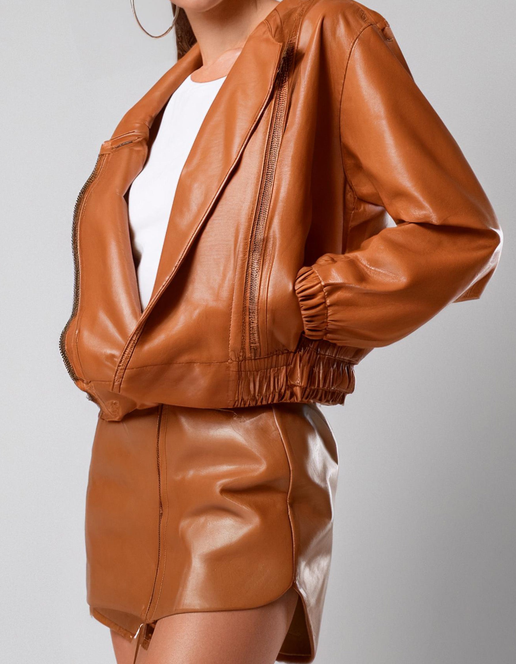Rusty Orange Leather Jacket 2