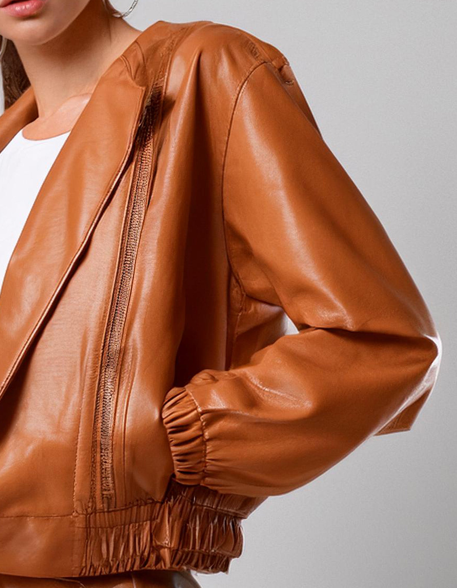 Rusty Orange Leather Jacket 3