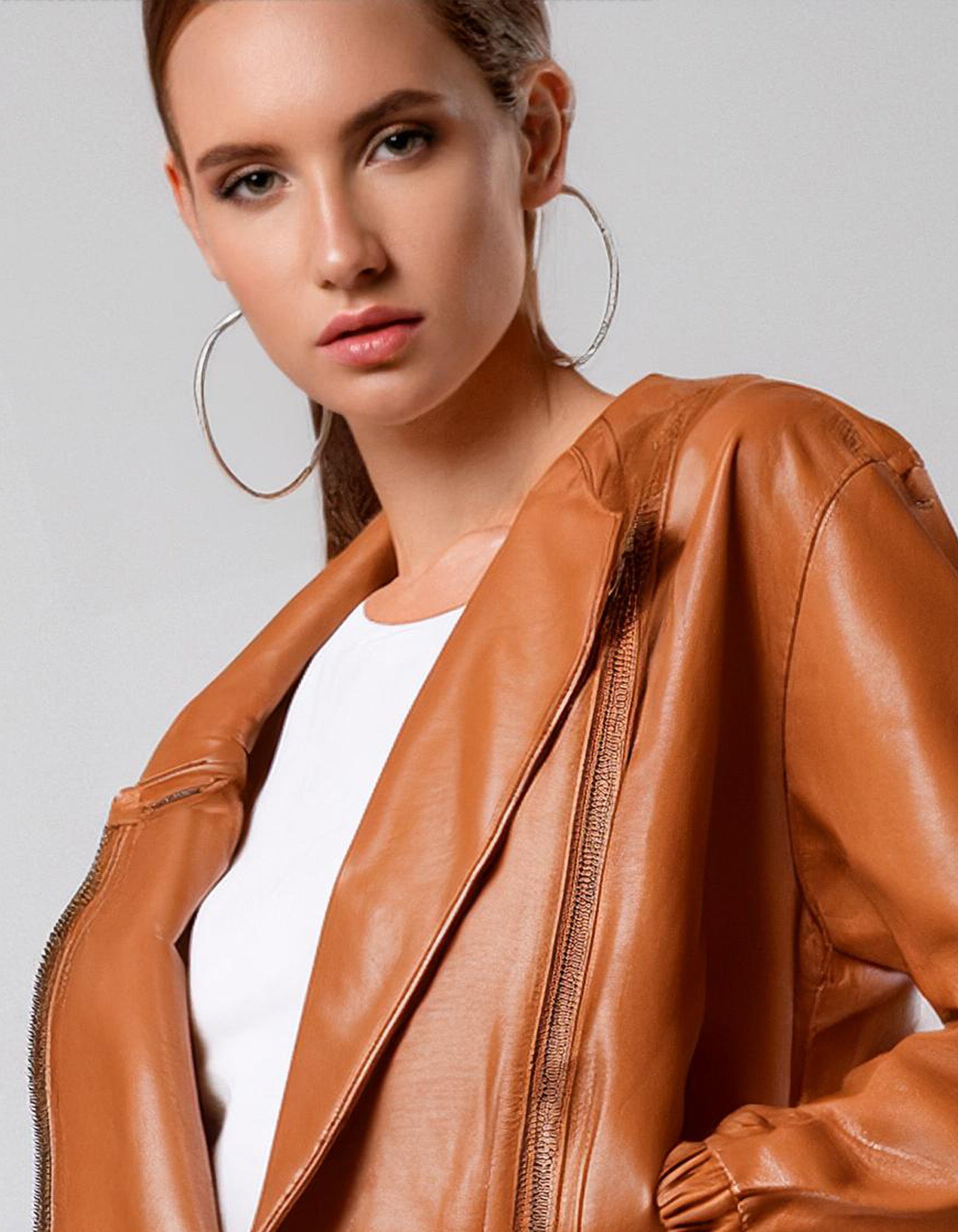 Rusty Orange Leather Jacket 4