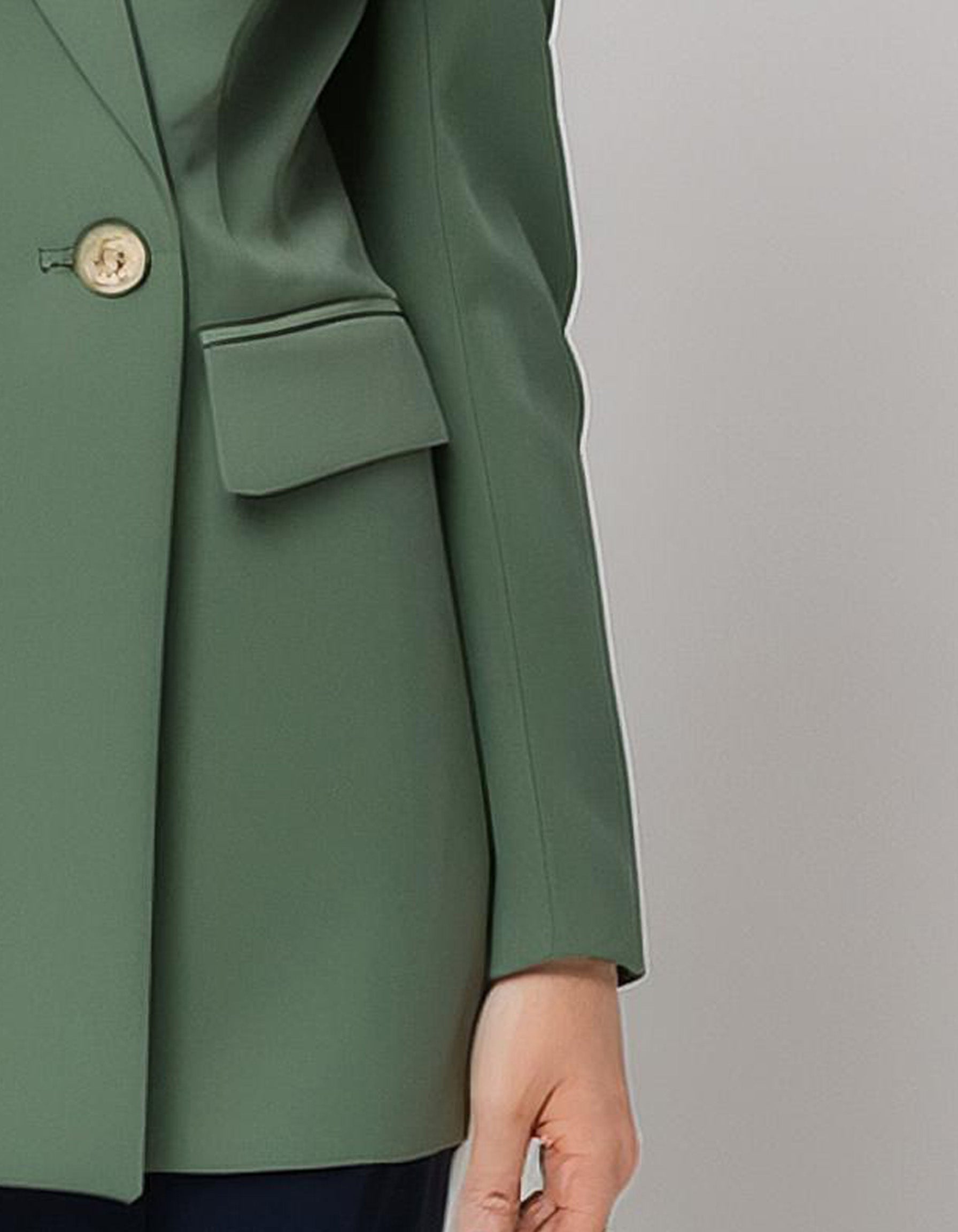 Sage Green Double-Breasted Blazer 3