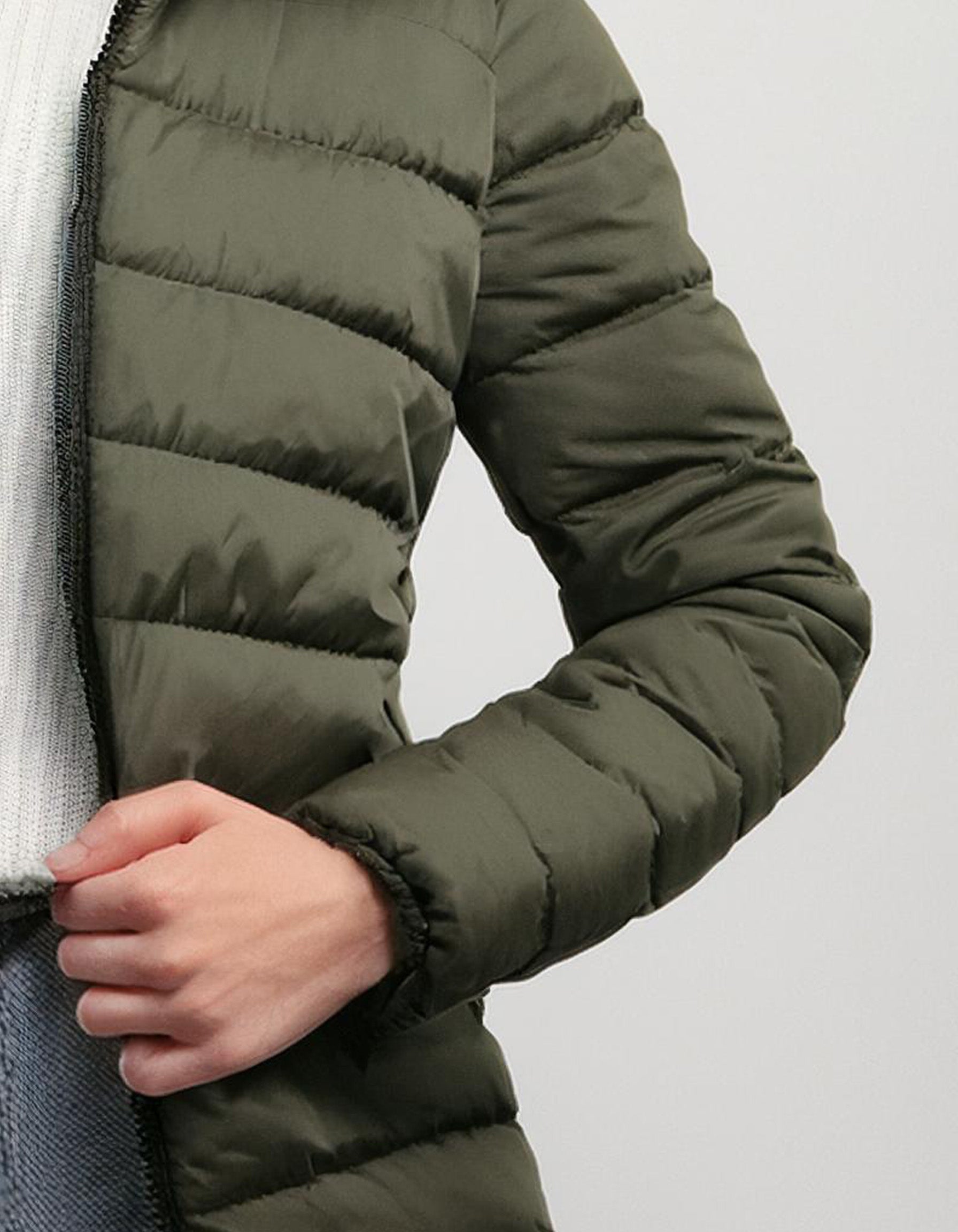 Sage Green Quilted Puffer Jacket 3